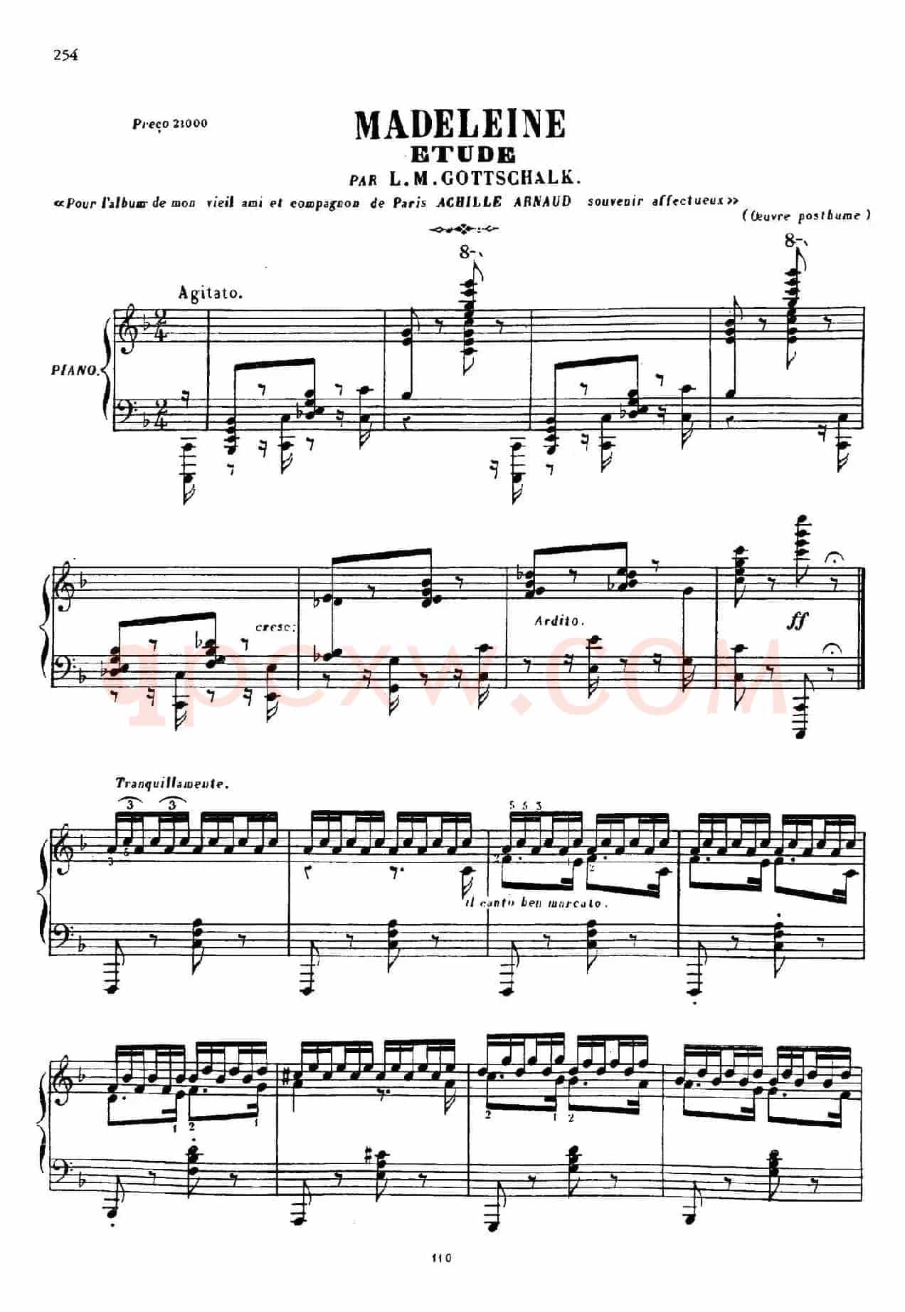 Etude in F Major Madeleine(F大调练习曲)