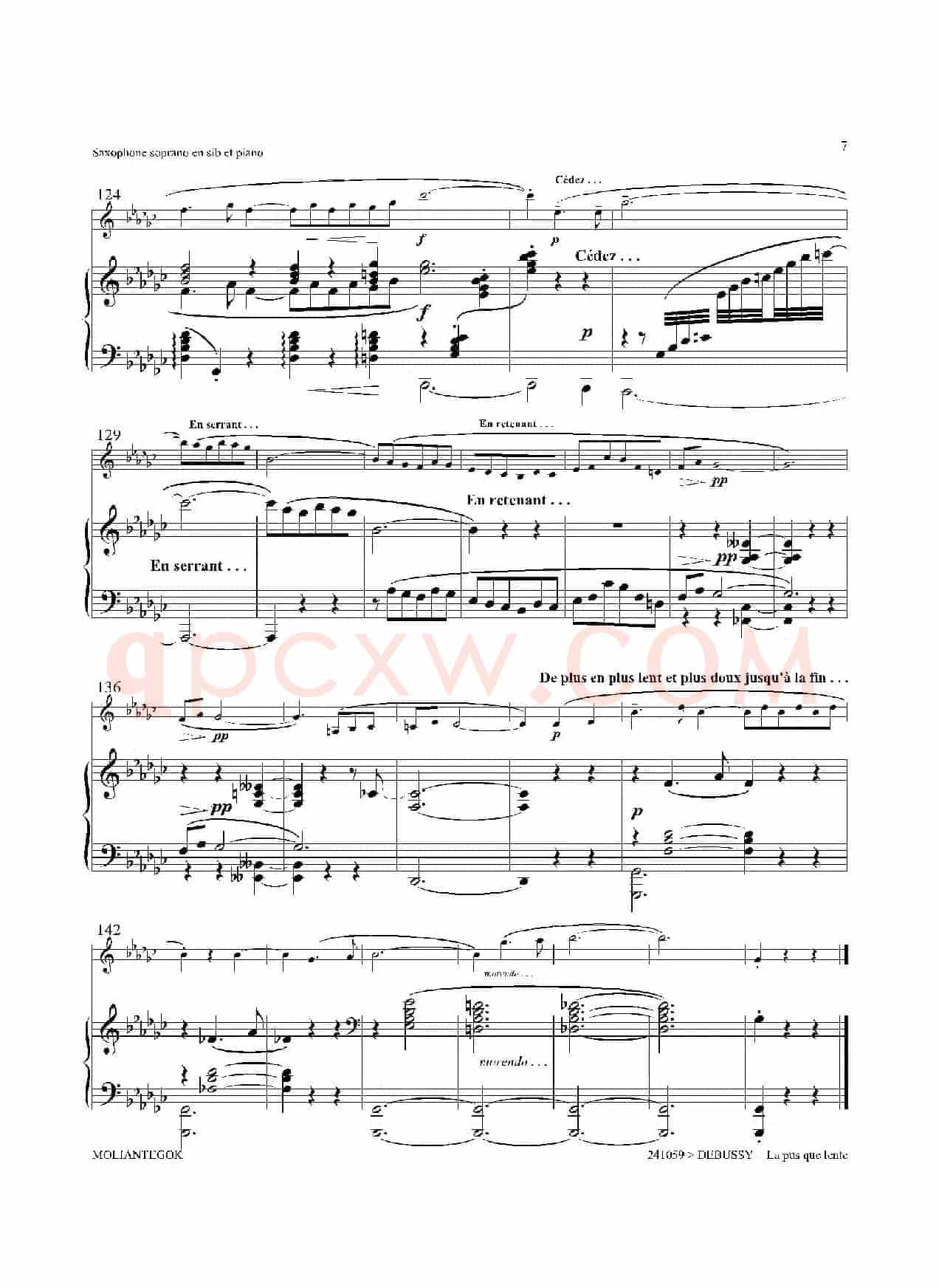 La pius que lente（缓慢地圆舞曲）（高音萨克斯+钢琴伴奏）