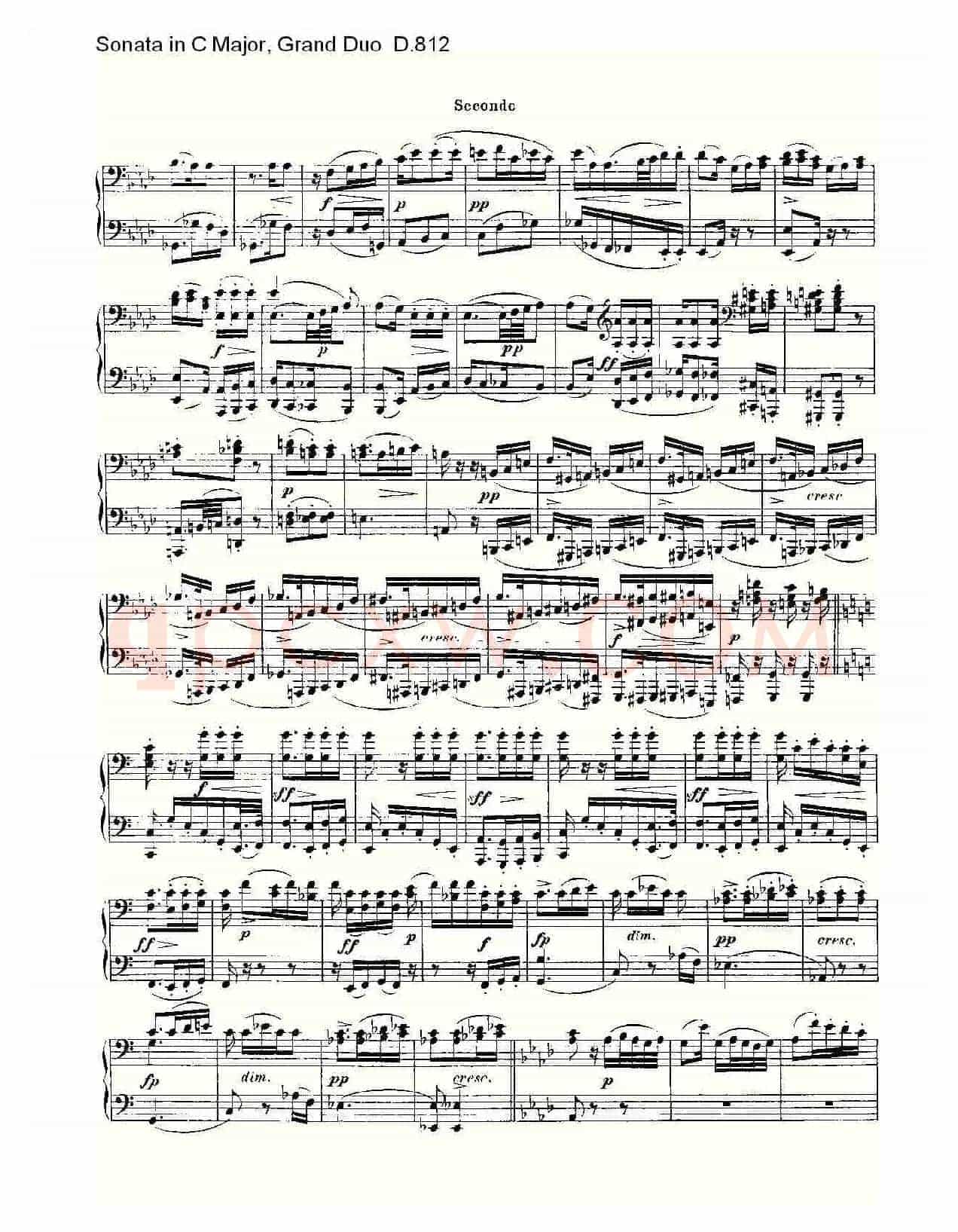 Sonata in C Major, Grand Duo D.812(C大调奏鸣曲,盛大的二重奏 )