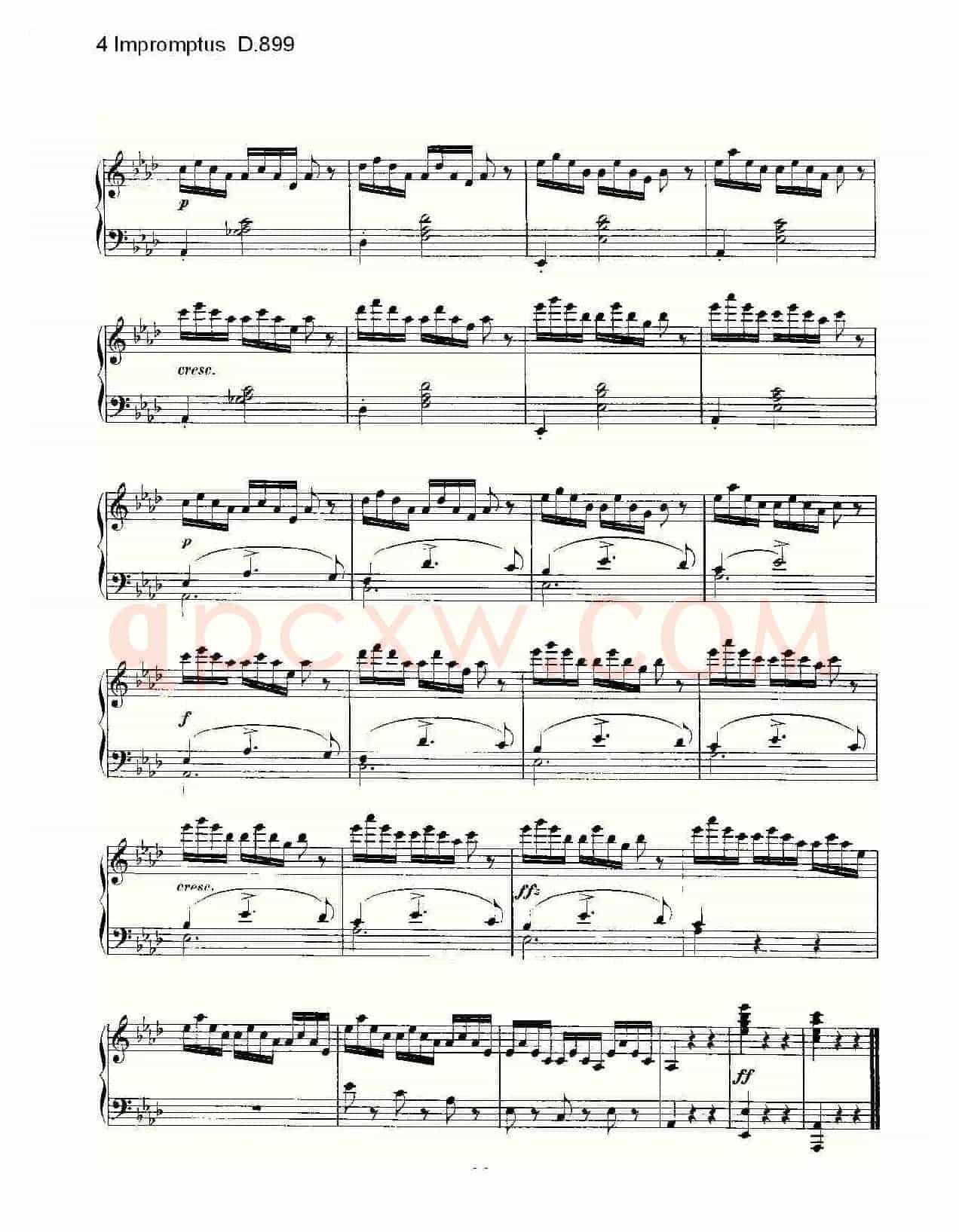 4 Impromptus D.899(4人即兴演奏 D.899)