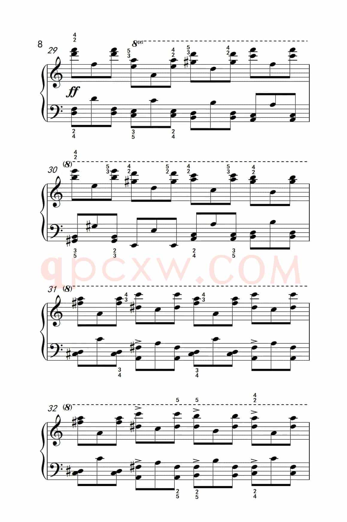 莫什科夫斯基 钢琴练习曲（第八首）