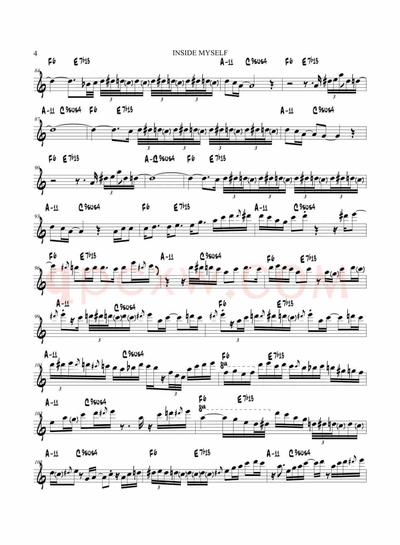 Inside My self（中音萨克斯）