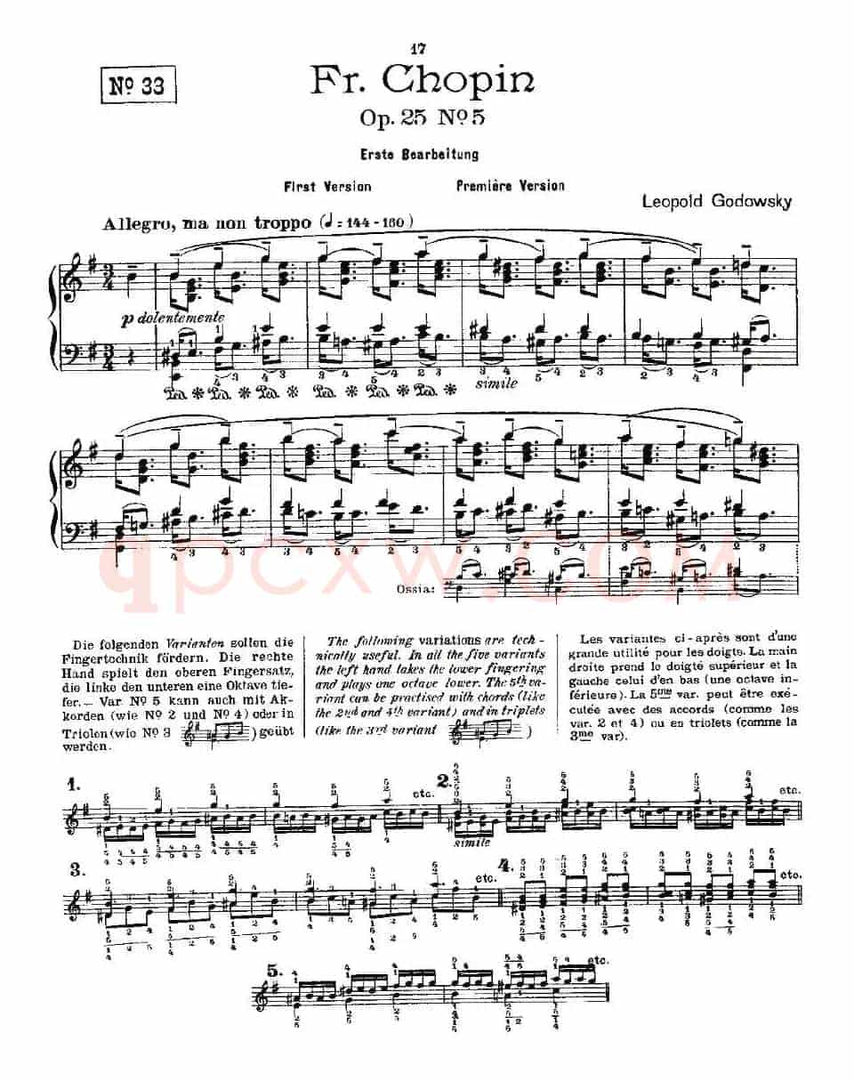 肖邦《练习曲》Fr.Chopin Op.25 No5-1