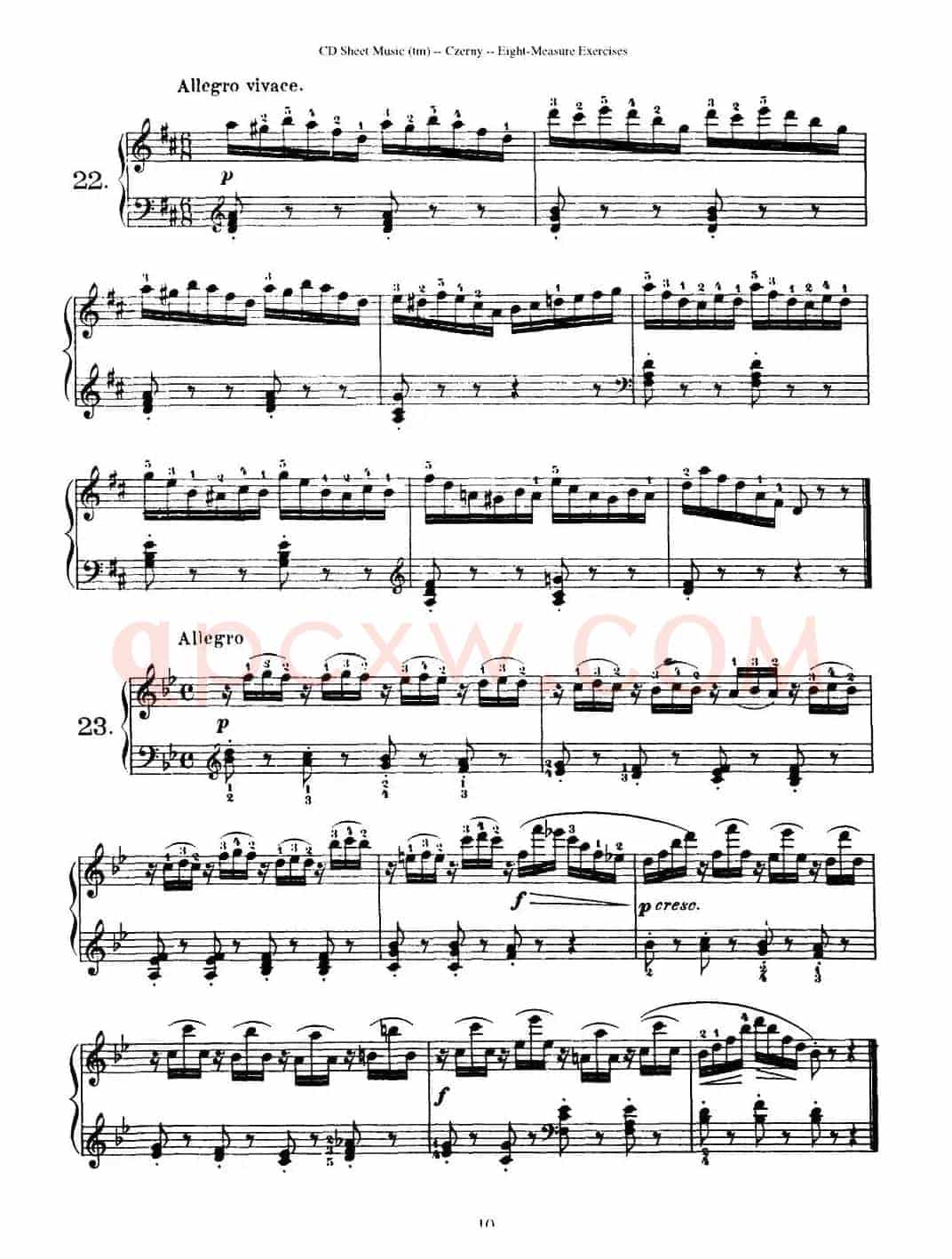 160 Eight- Measure Exercises.Op.821（车尔尼160首钢琴八小节练习曲（19——35））