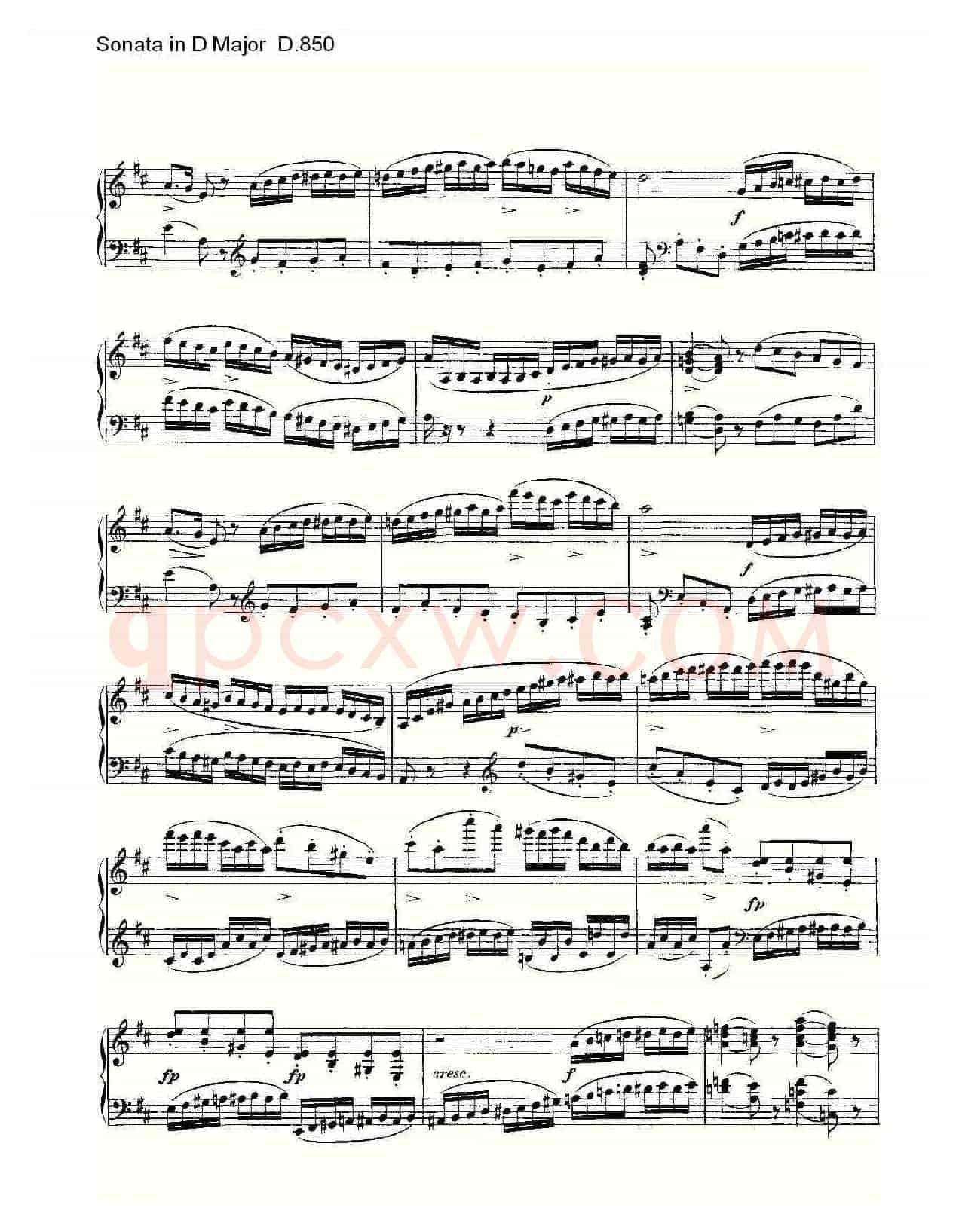 Sonata in D Major D.850（D大调奏鸣曲 D.850）
