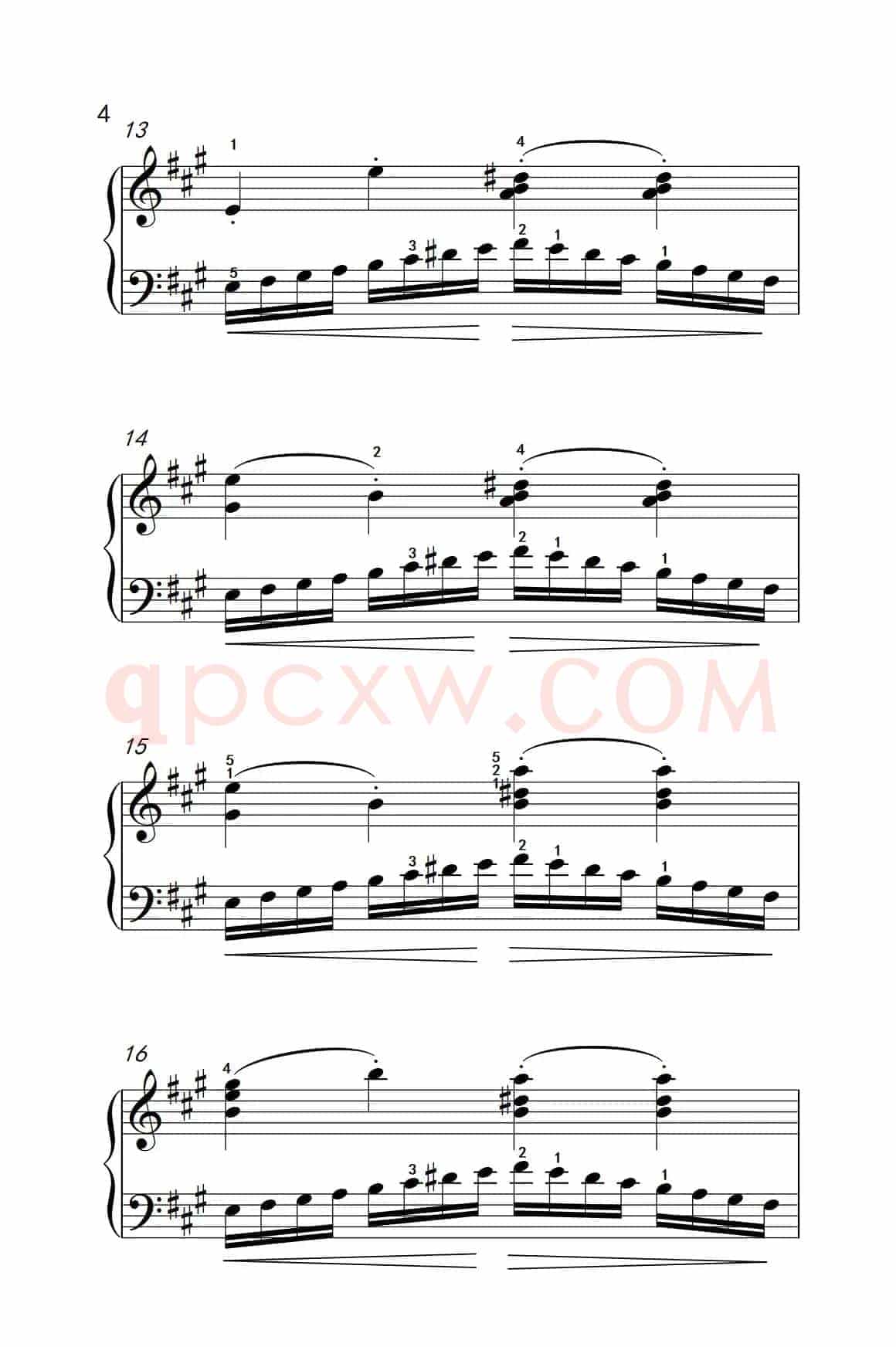 第四级 3.练习曲（中央音乐学院 钢琴（业余）考级教程 4-6级）