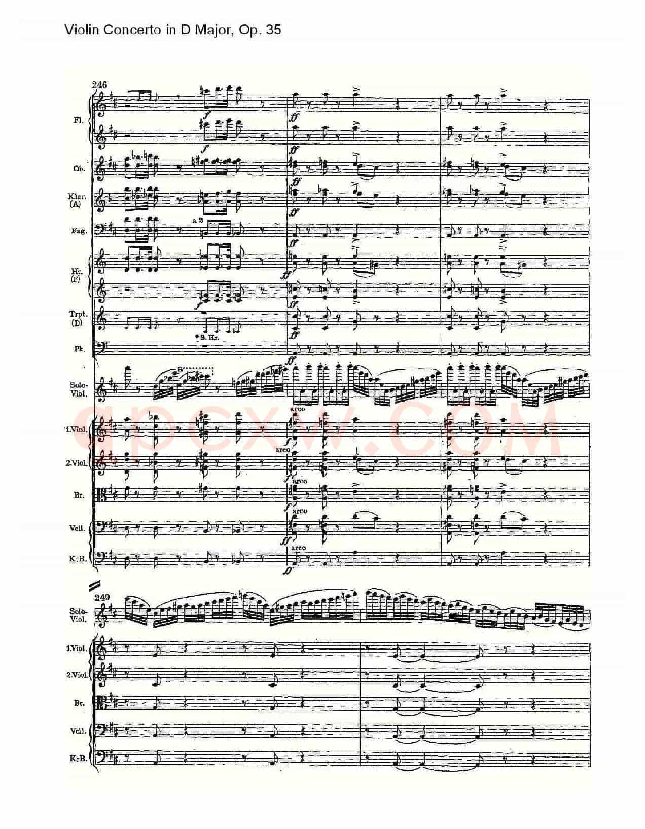 D大调小提琴协奏曲, Op.35第一乐章（二）