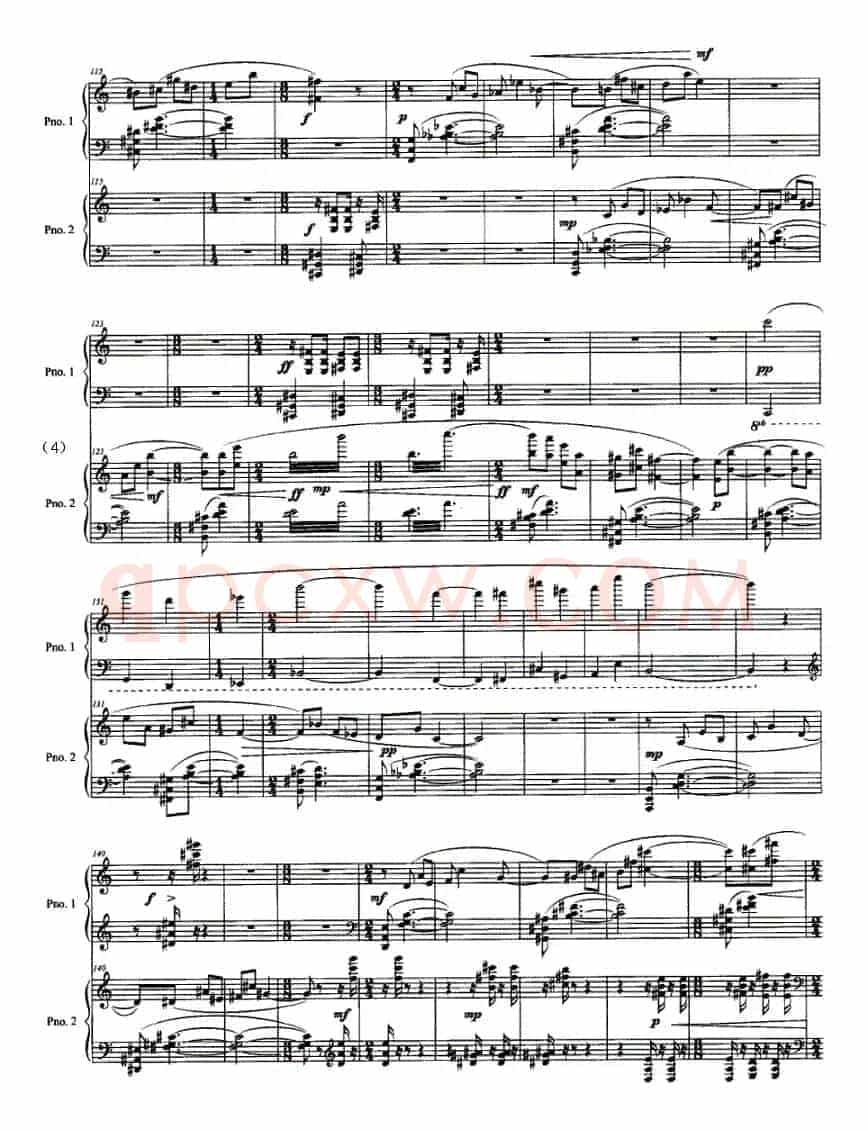 双簧（为双钢琴而作）
