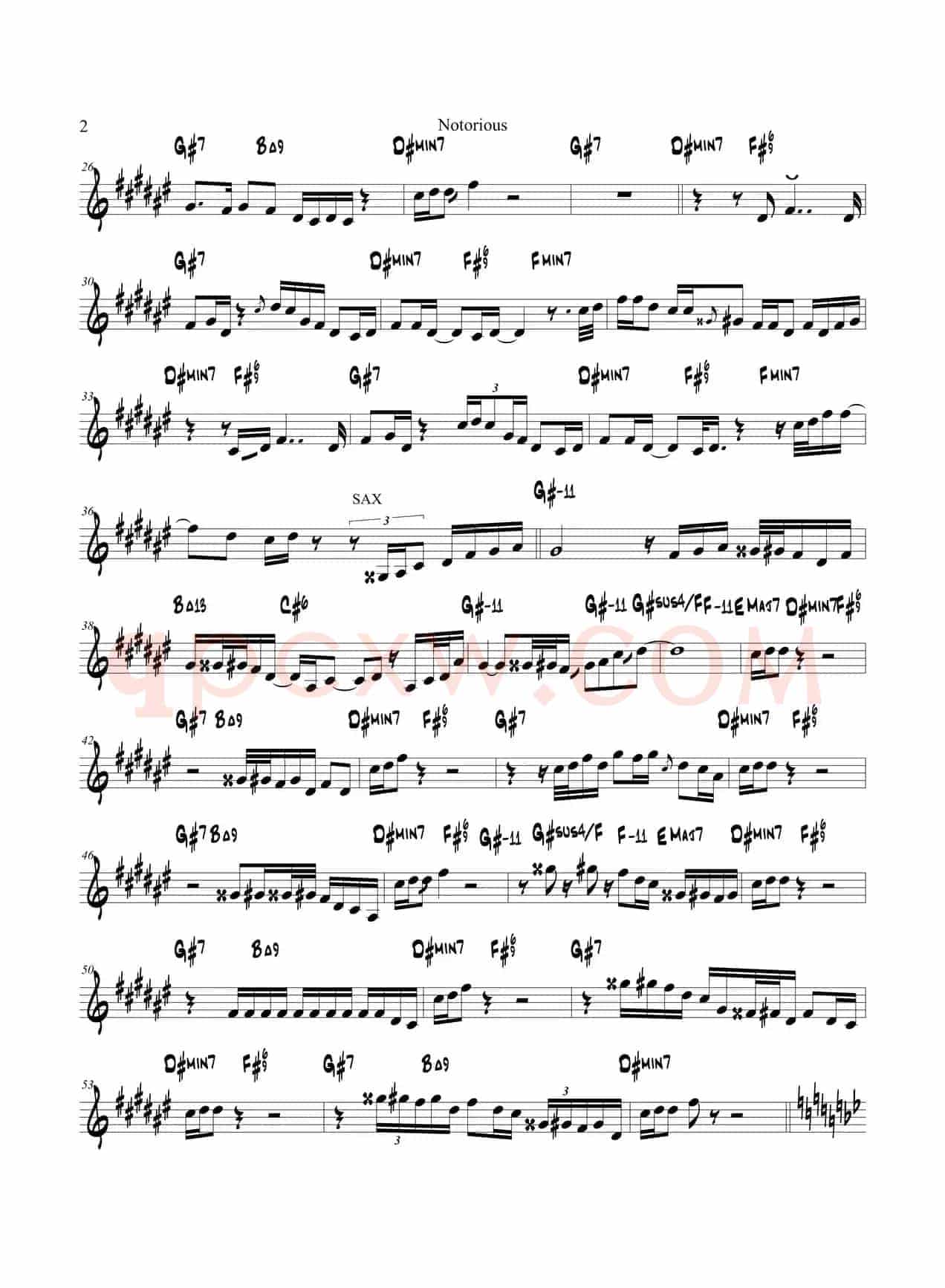 Notorious（Trumpet Bb）