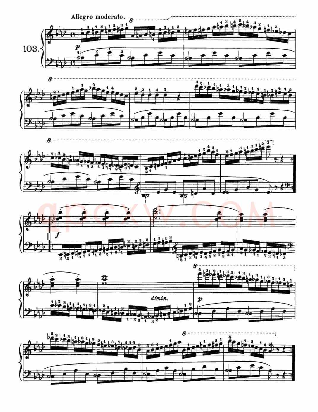 One Hundred and Ten Easy and Progressive Exercises Op.453(车尔尼110首简易练习曲 101——110)