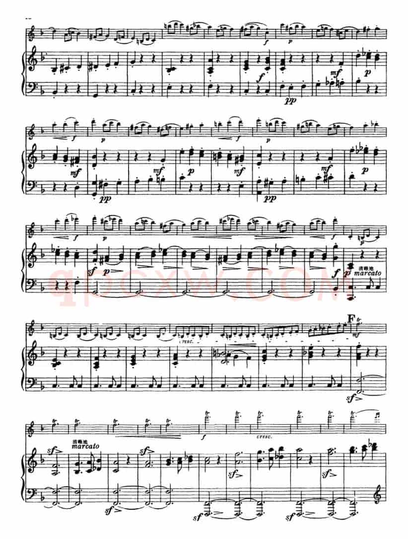 第四协奏曲（D小调）（小提琴+钢琴）
