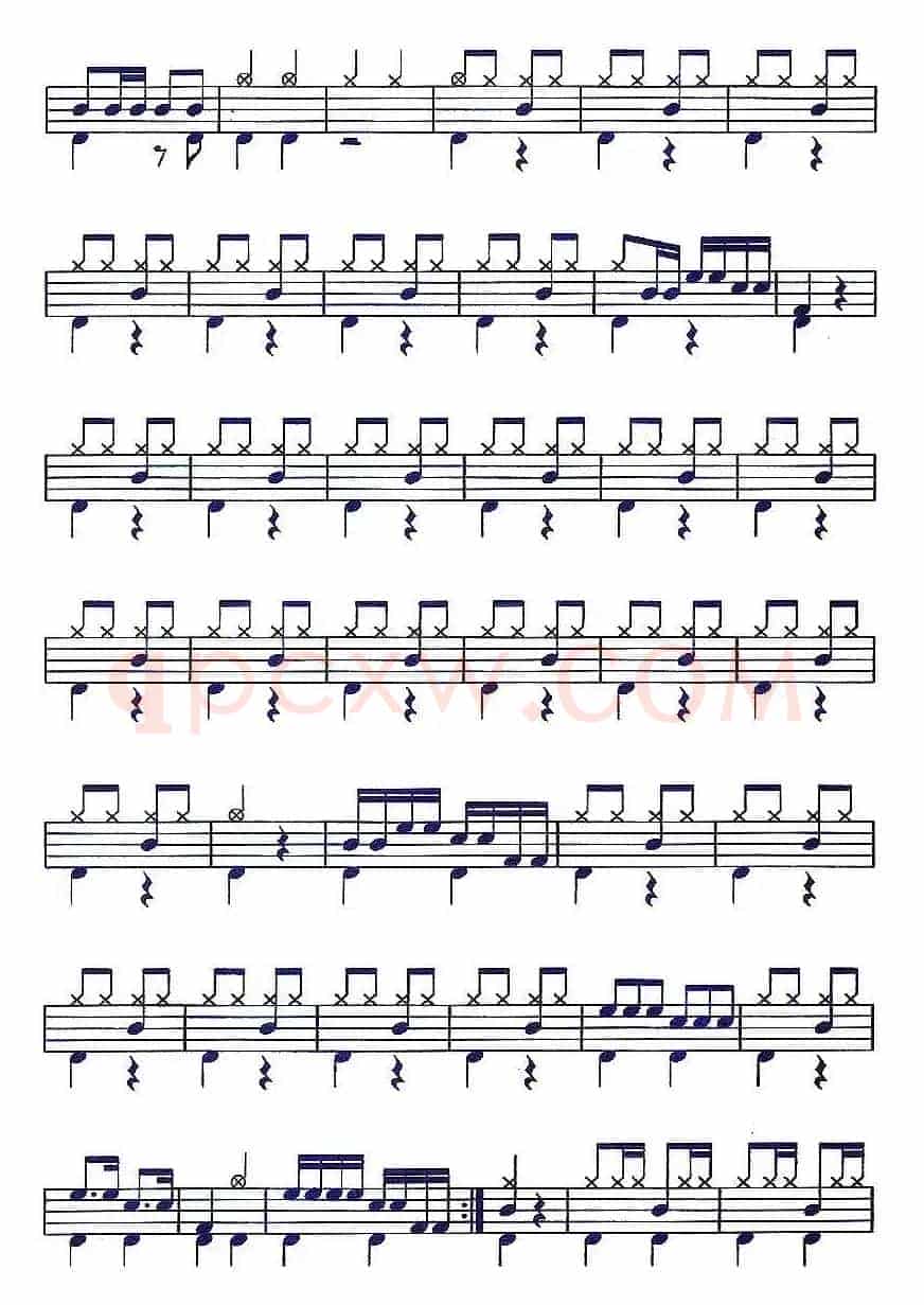 架子鼓谱：应用乐曲集《西班牙斗牛士》