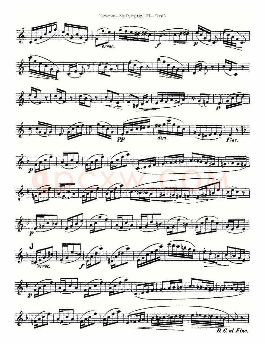 Six Duets, Op.137 之一（二重奏 六首作品 137号）