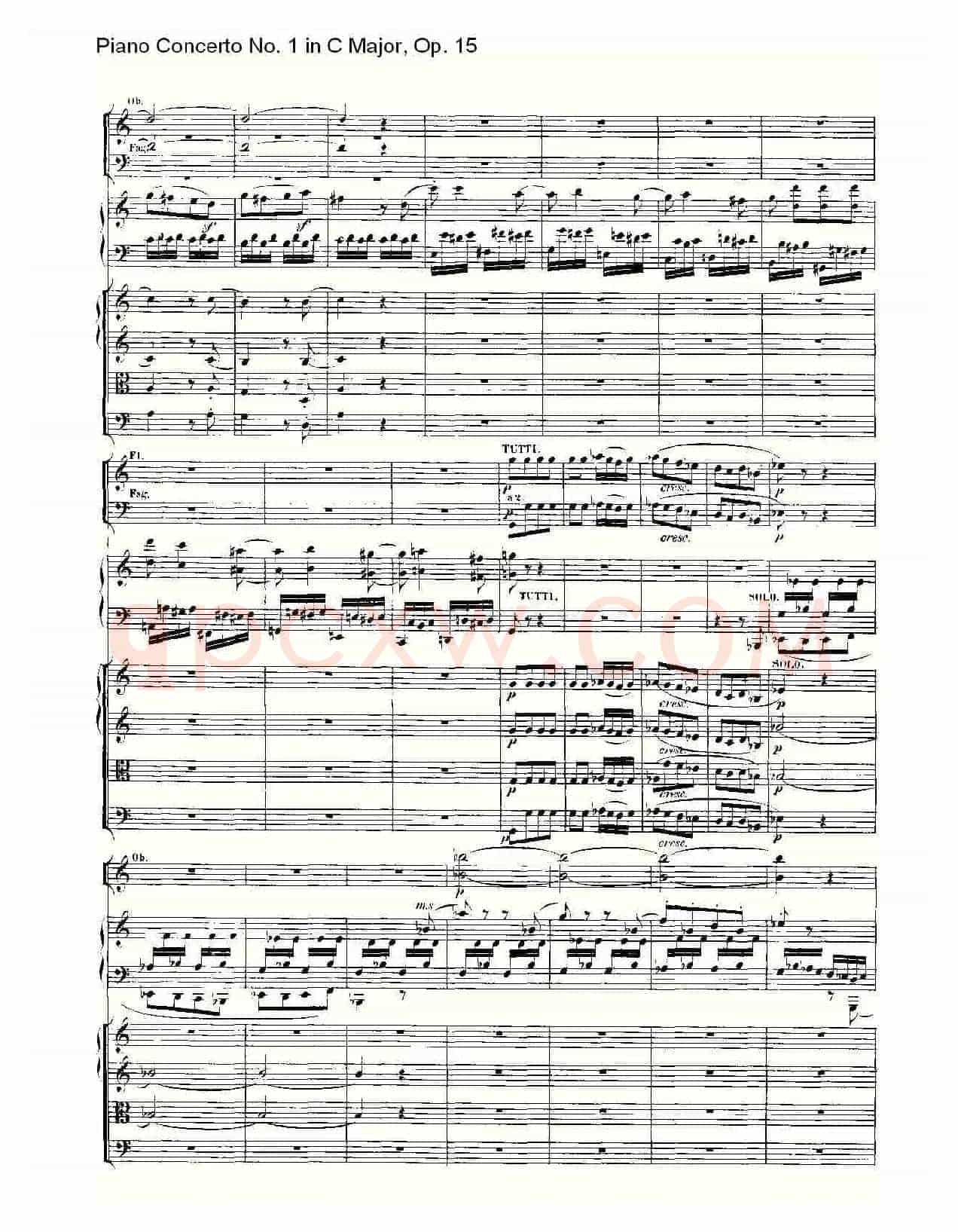 C大调钢琴第一协奏曲 Op.15 第三乐章