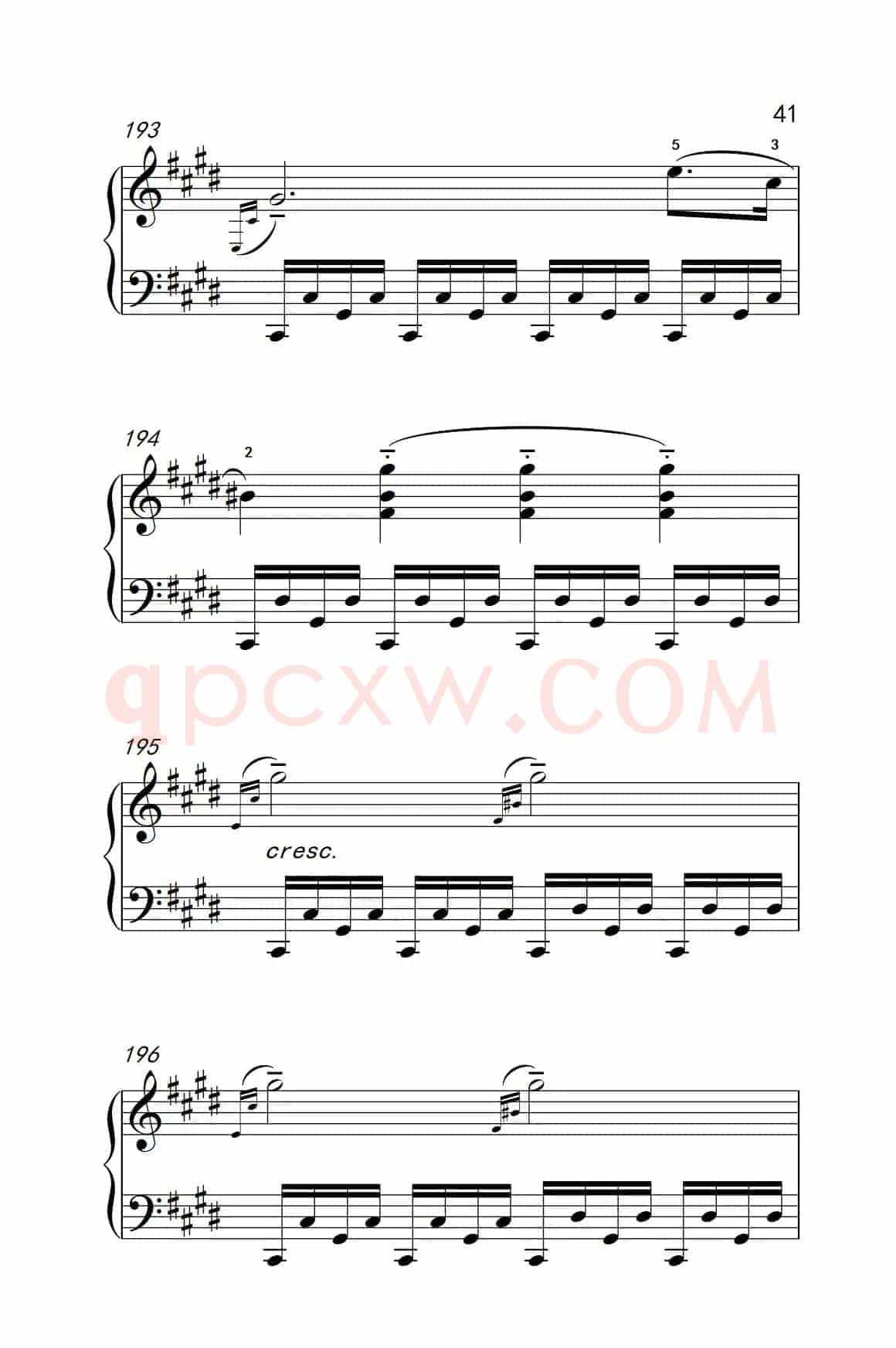 第十四号钢琴奏鸣曲（月光） 激动的急板