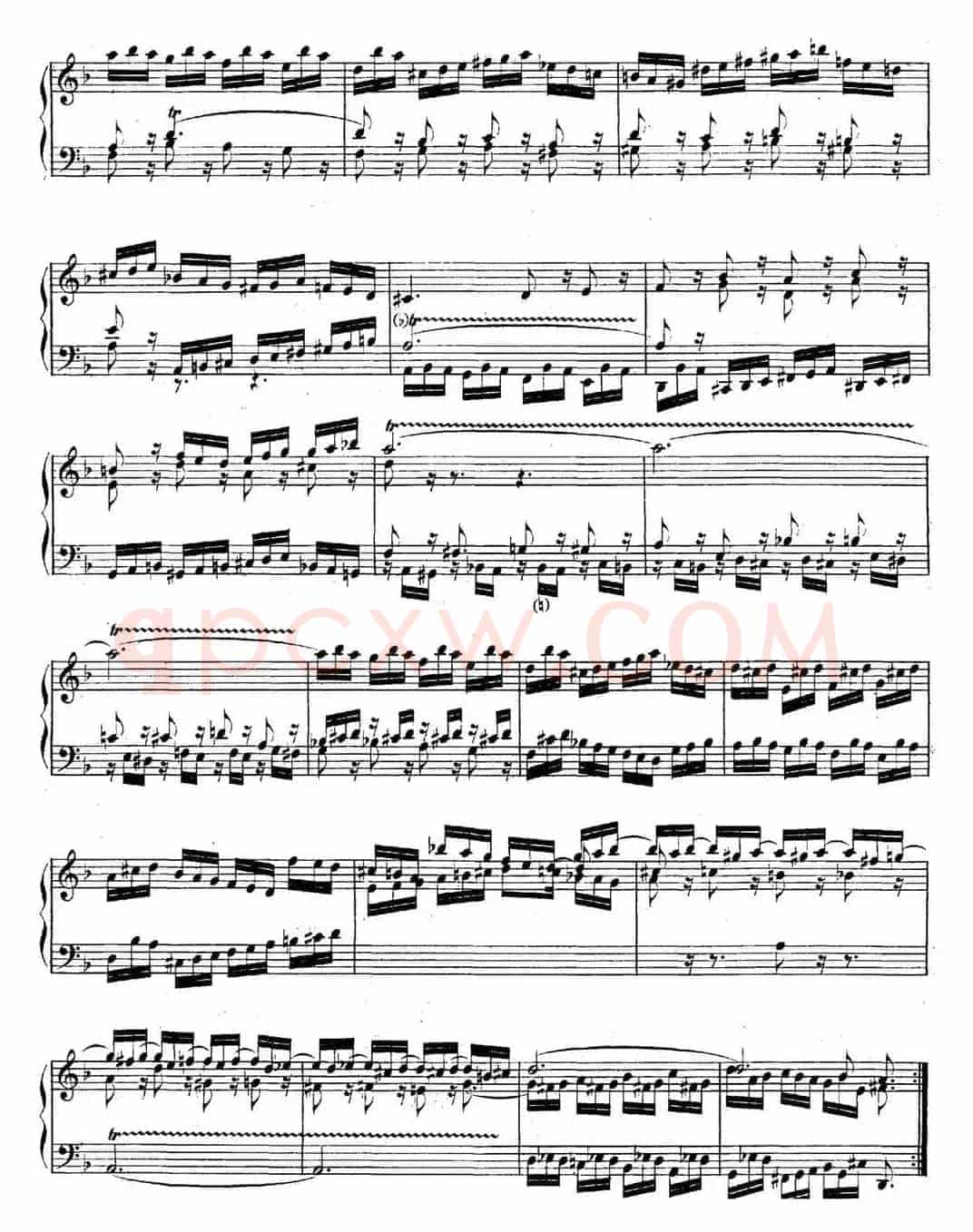 英国组曲No.6 巴赫 d小调 6th Suite BWV 811