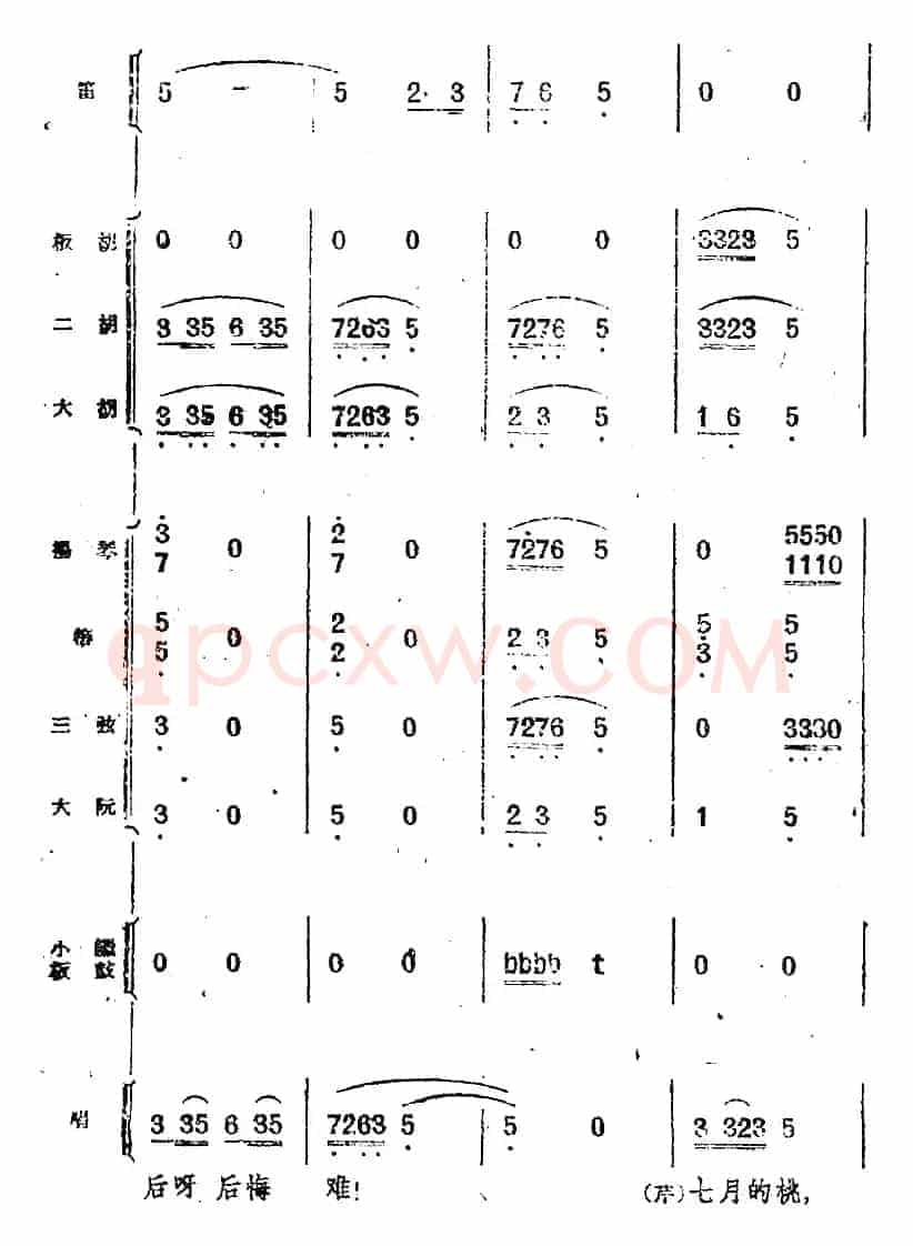 歌剧《小二黑结婚》第二曲 树上的柿子圆又圆（民乐合奏总谱）