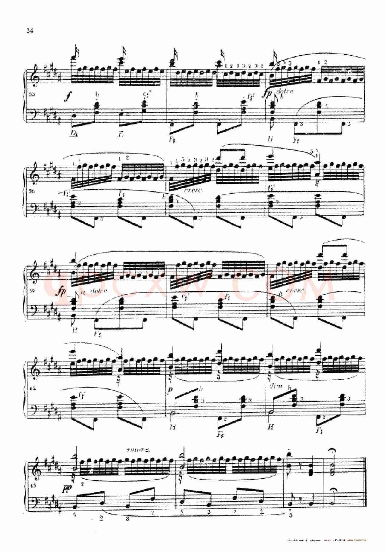 《车尔尼手风琴练习曲集》第Ⅳ册（第6首）