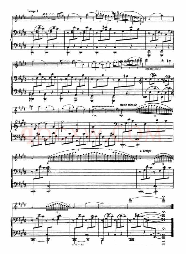 NOCTURNE（钢琴伴奏小提琴谱）