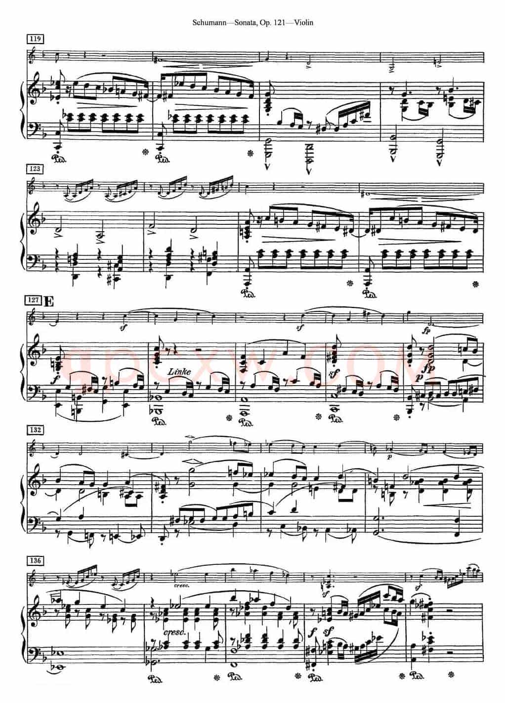 Violin Sonata Op.121（小提琴+钢琴伴奏）