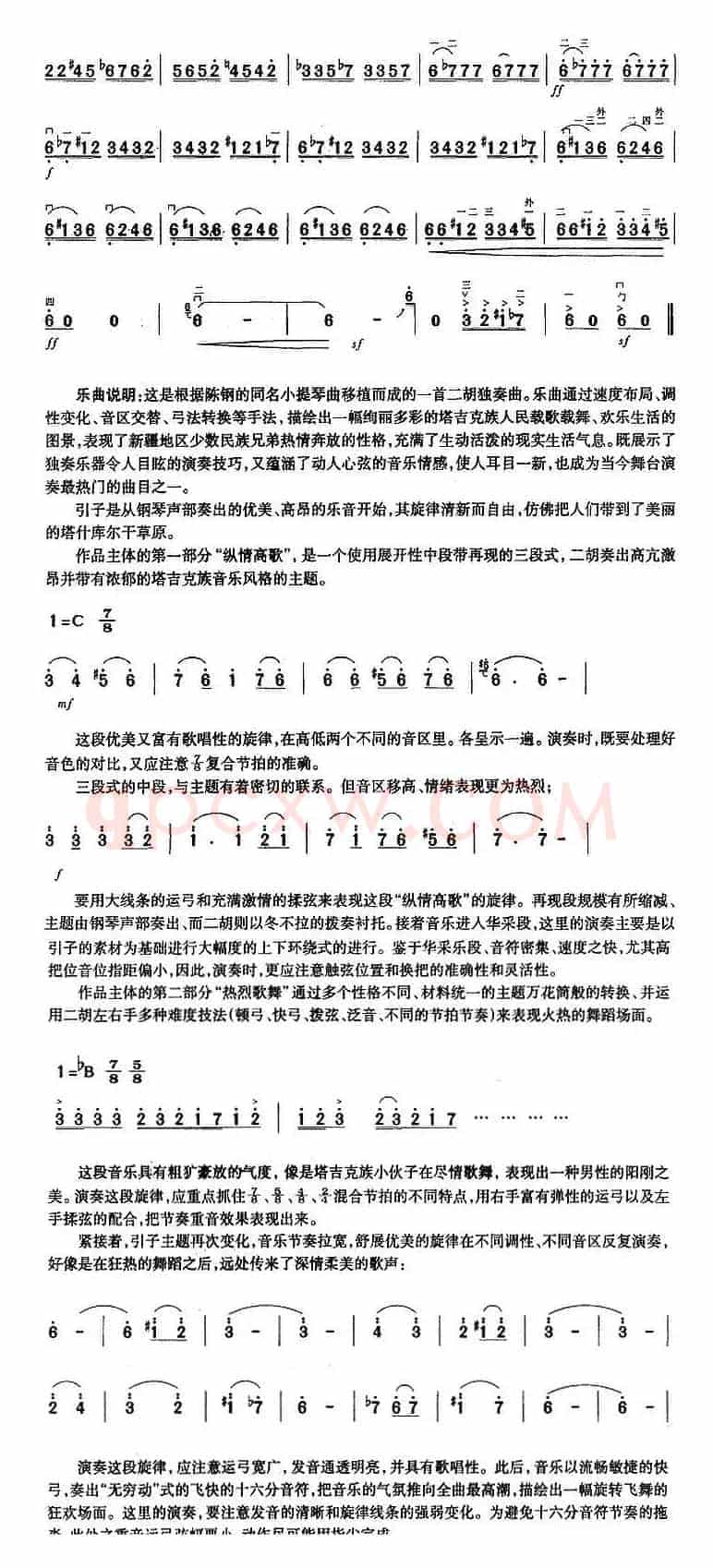 二胡独奏曲选：阳光照耀着塔什库尔干