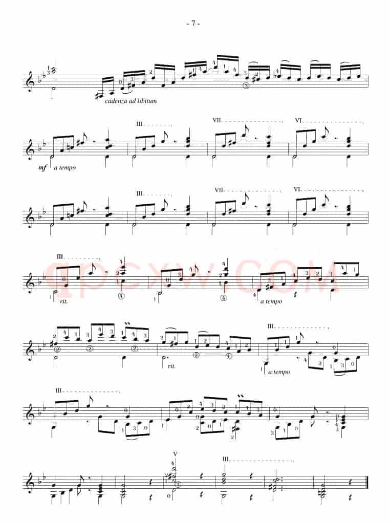 Napoleon Coste《25 Studies,Op.38》（STUDY 11）