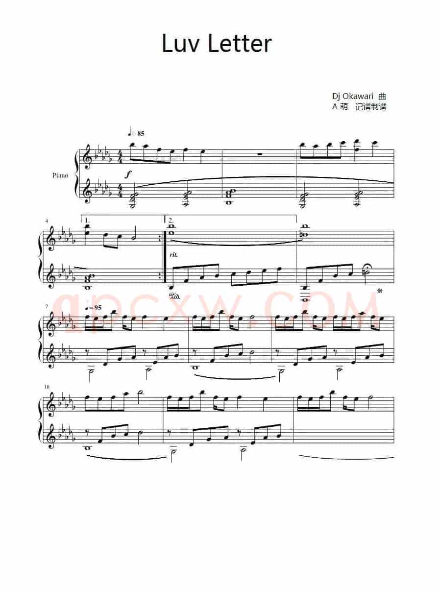 Luv Letter（双轨钢琴版）