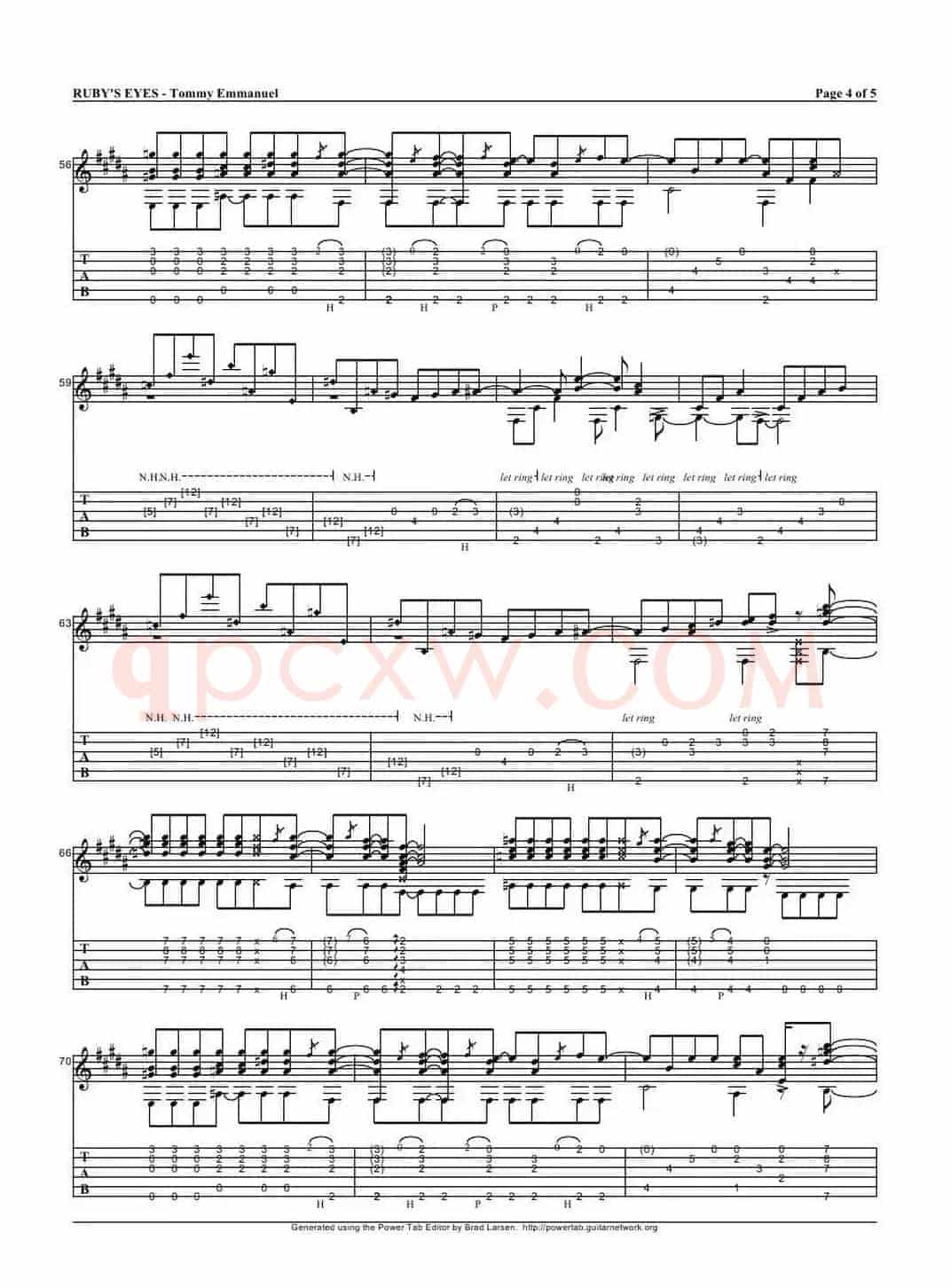 tommy emmanuel： rubys eyes（指弹吉它）