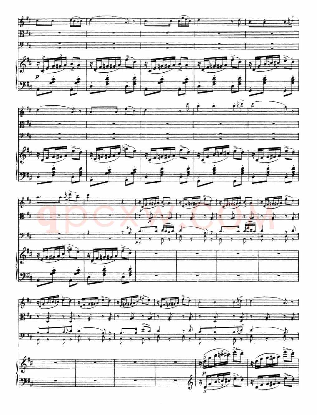 A大调鳟鱼五重奏（P31—40）（弦乐+钢琴）