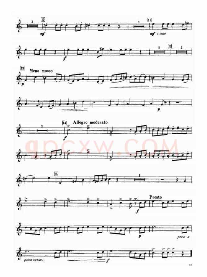 小号考级四级乐曲7首