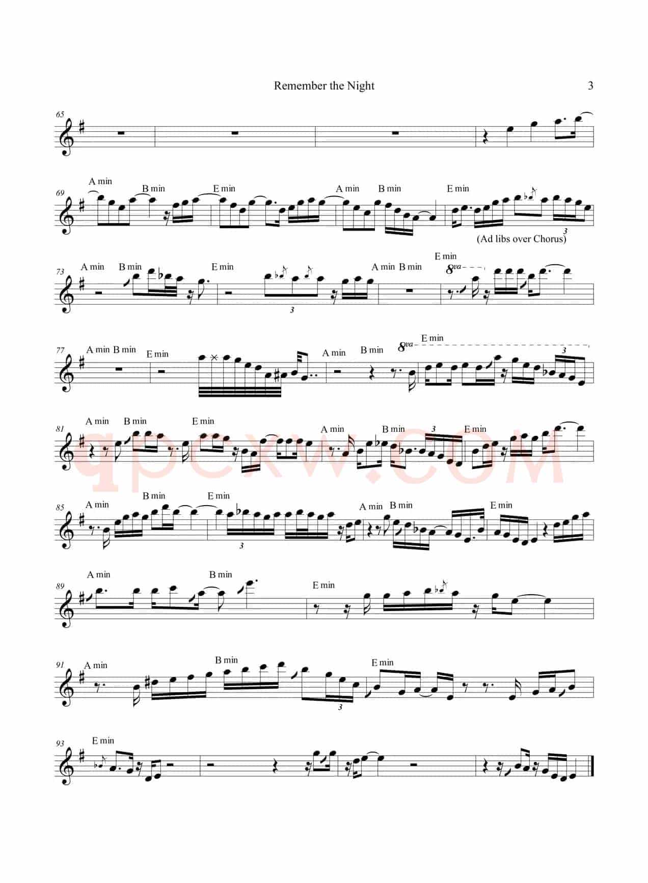 Remember The Night（次中音萨克斯）