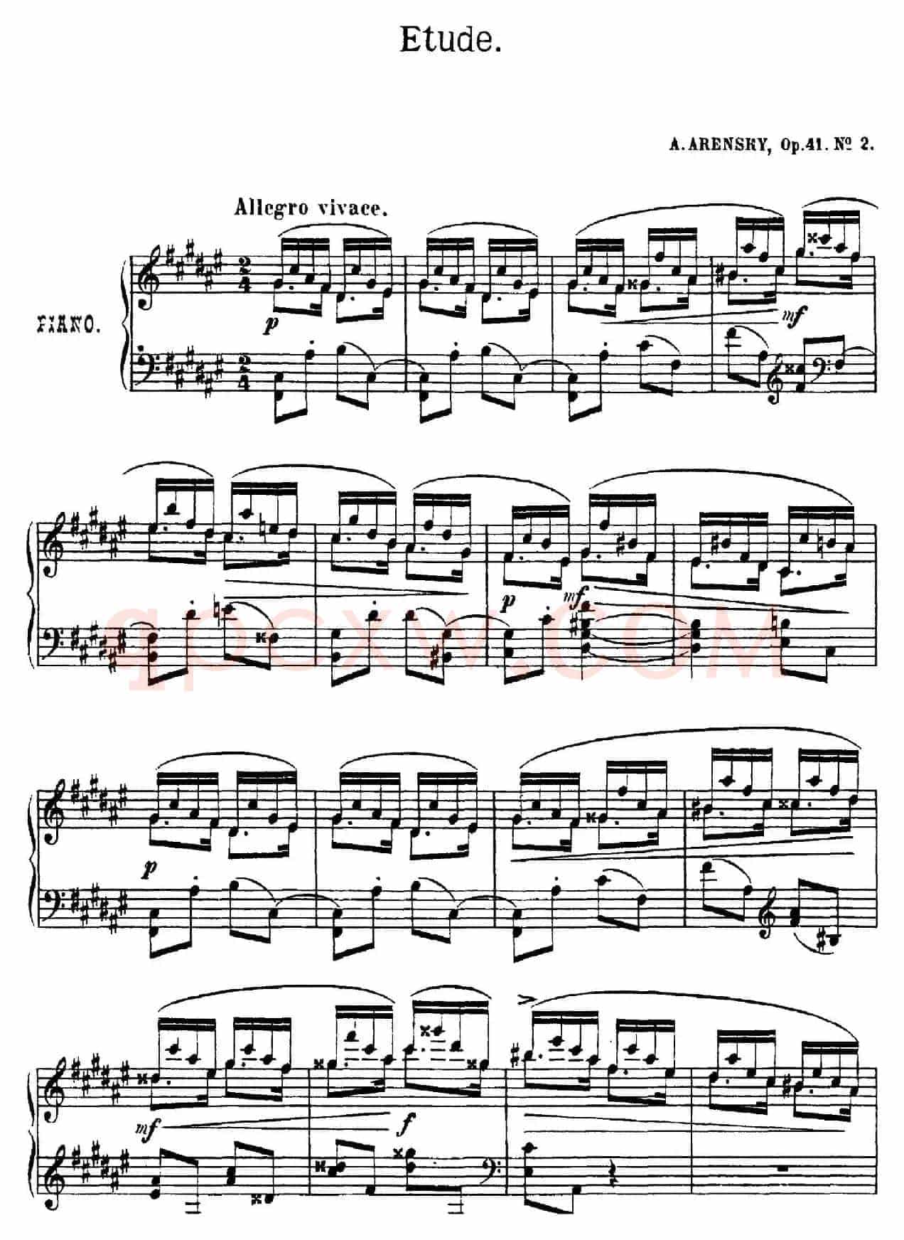 Quatre Etudes Op.41 Op.2(4首练习曲·2)