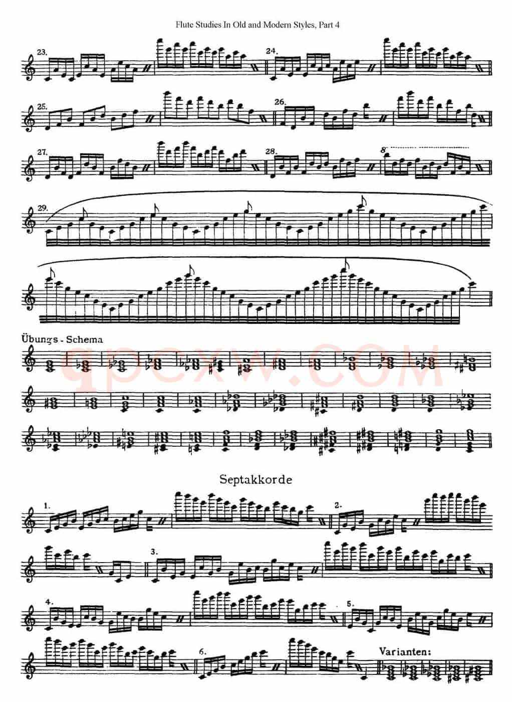 斯勒新老风格长笛练习重奏曲（第四部分）（NO.24）