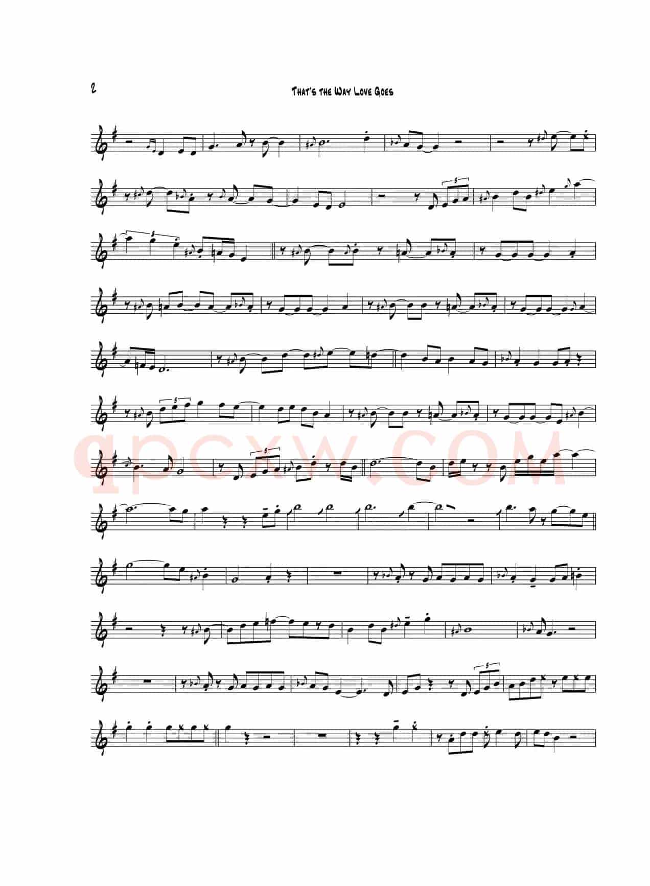 Thats The Way Love Goes（中音萨克斯）