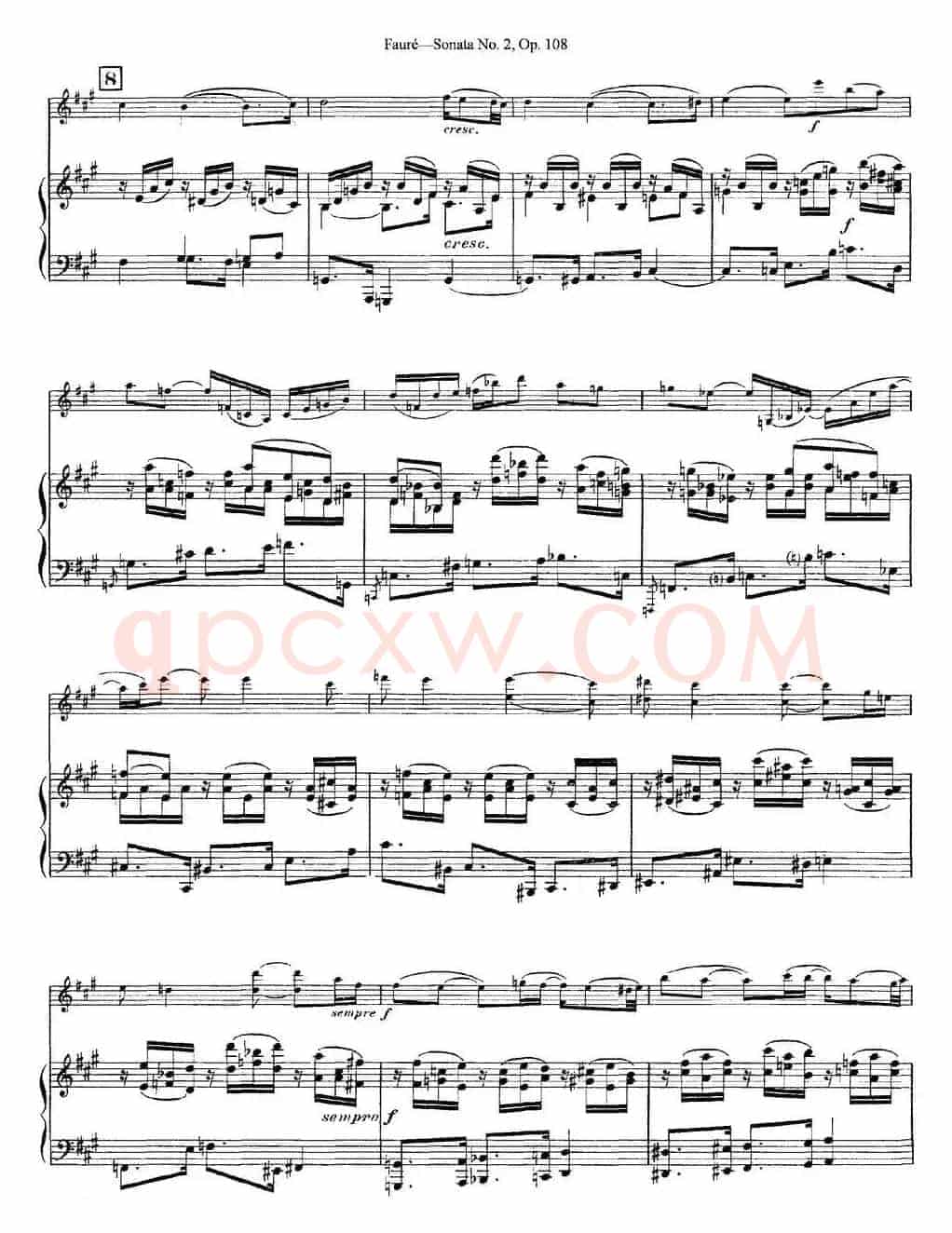 Violin Sonata No.2 Op.108（小提琴+钢琴伴奏）