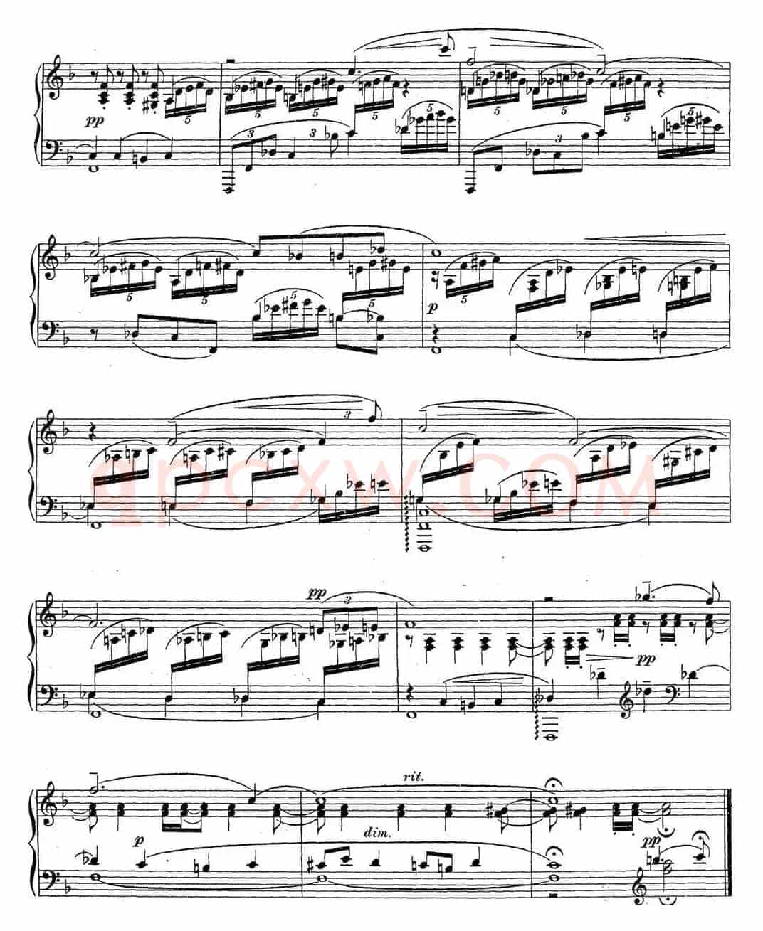 拉赫玛尼诺夫 钢琴前奏曲18 F大调 Op.32 No.7