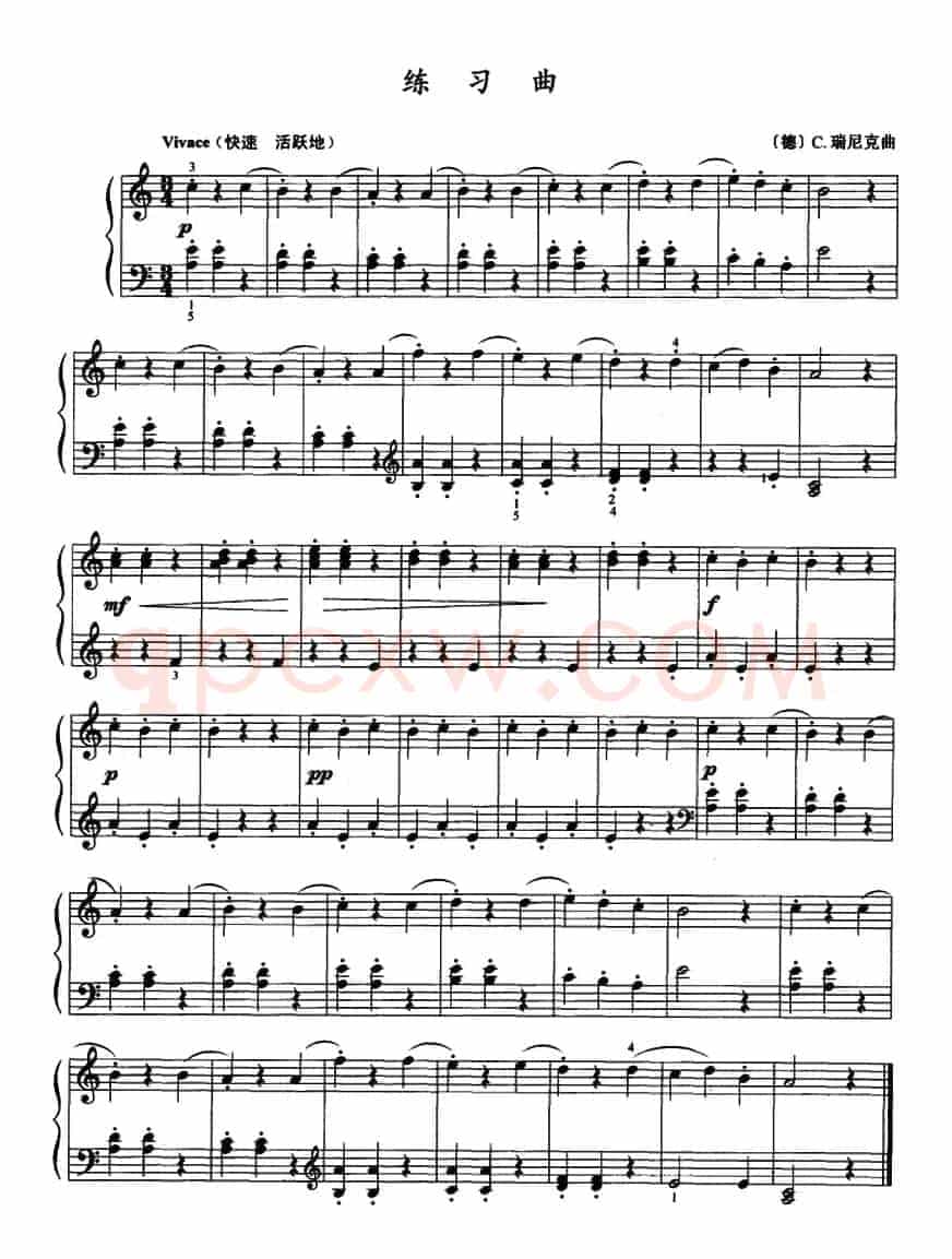 练习曲（[德]C·瑞尼克作曲版）