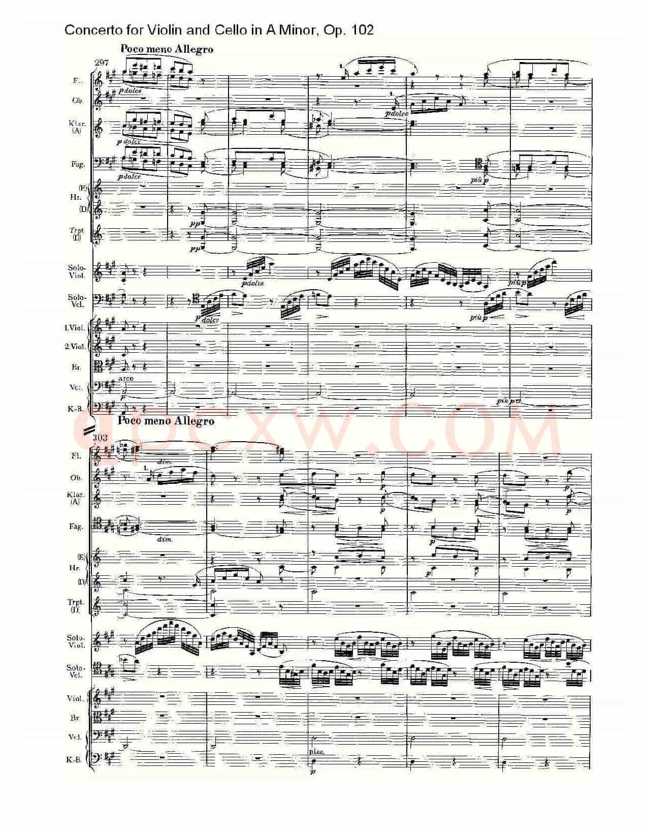 A小调小提琴与大提琴协奏曲, Op.102第三乐章
