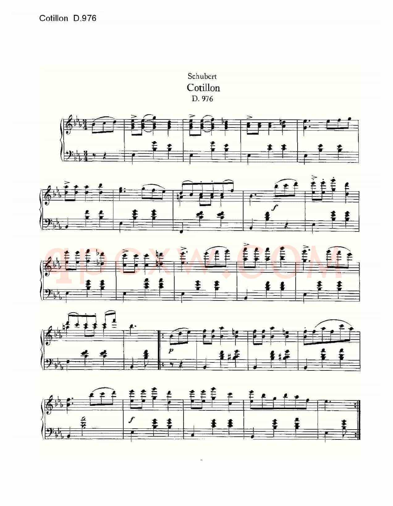 Cotillion D.976(沙龙舞曲D.976)