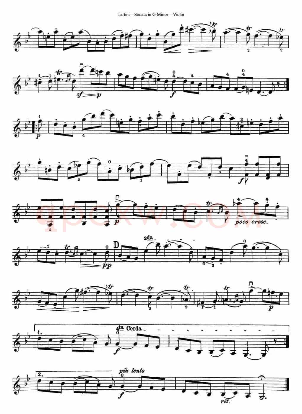 Violin Sonata in G Minor