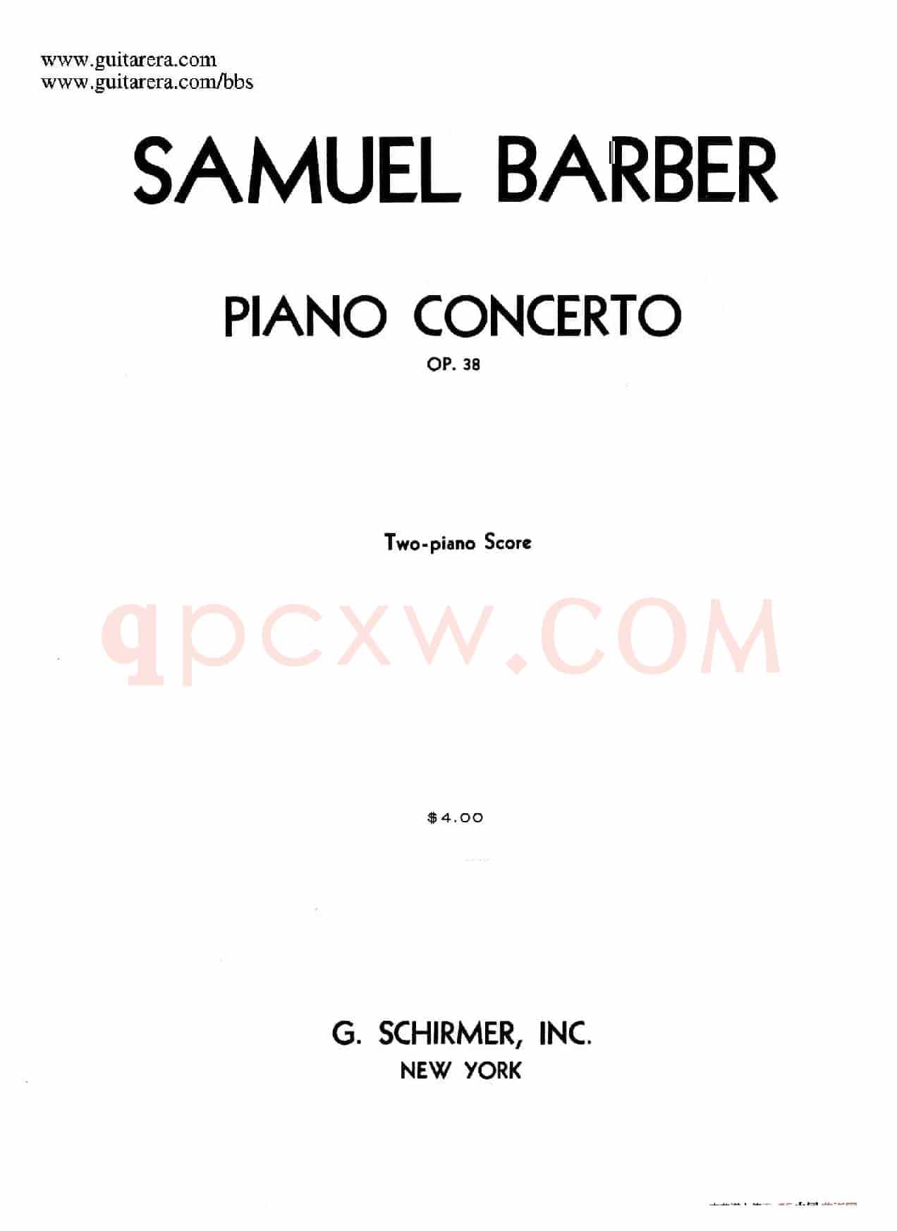 Piano Concerto Op.38(钢琴协奏曲·双钢琴·第二乐章)