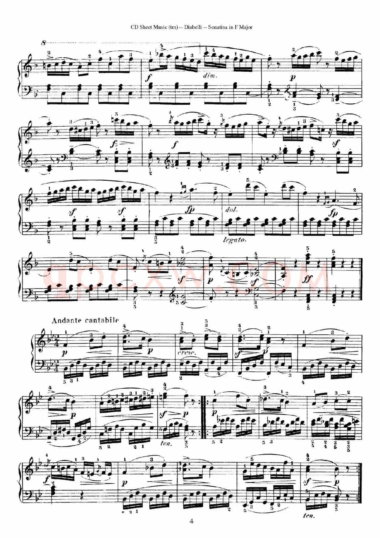 4 Piano Sonatinas(4首钢琴小奏鸣曲)(Op.151 No.3)