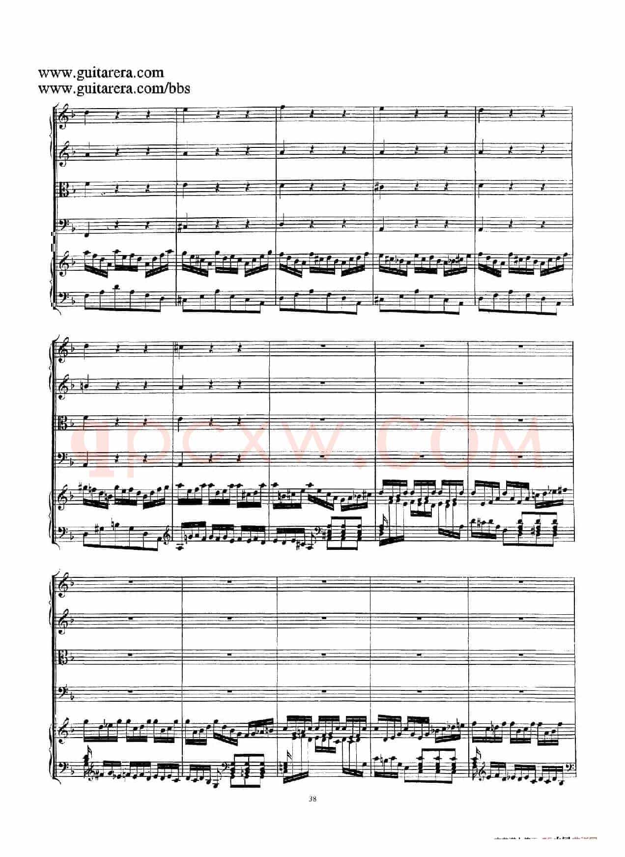 d小调第一号古钢琴协奏曲 BWV 1052(总谱)