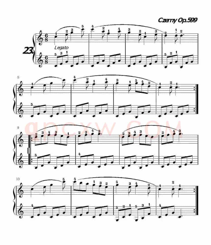 《车尔尼练习曲》OP.599之021-030