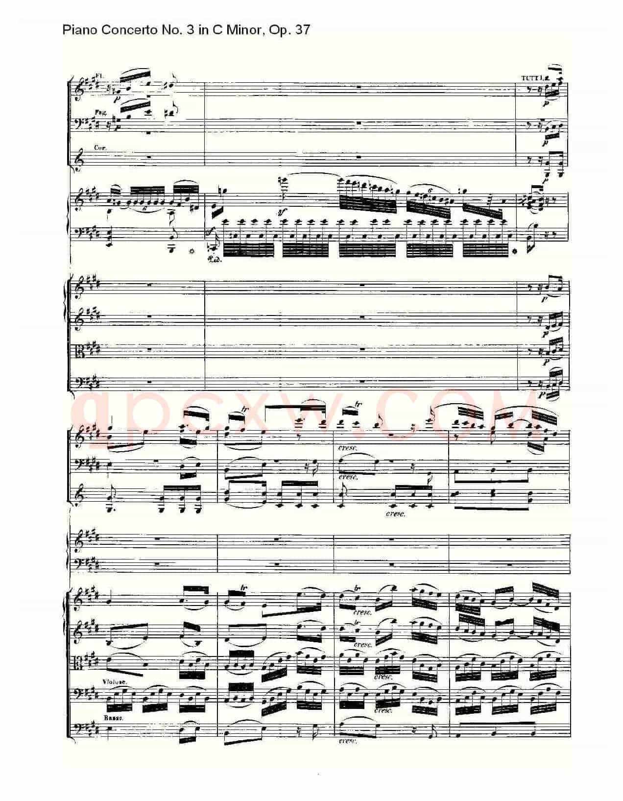 C小调钢琴第三协奏曲 Op.37 第二乐章