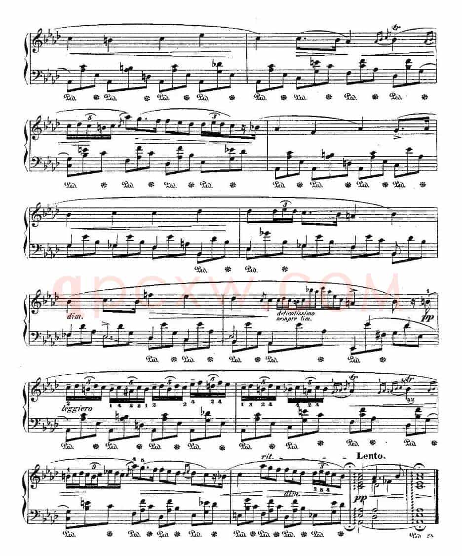 降A大调夜曲Op.32－2（Deux  Nocturnes）