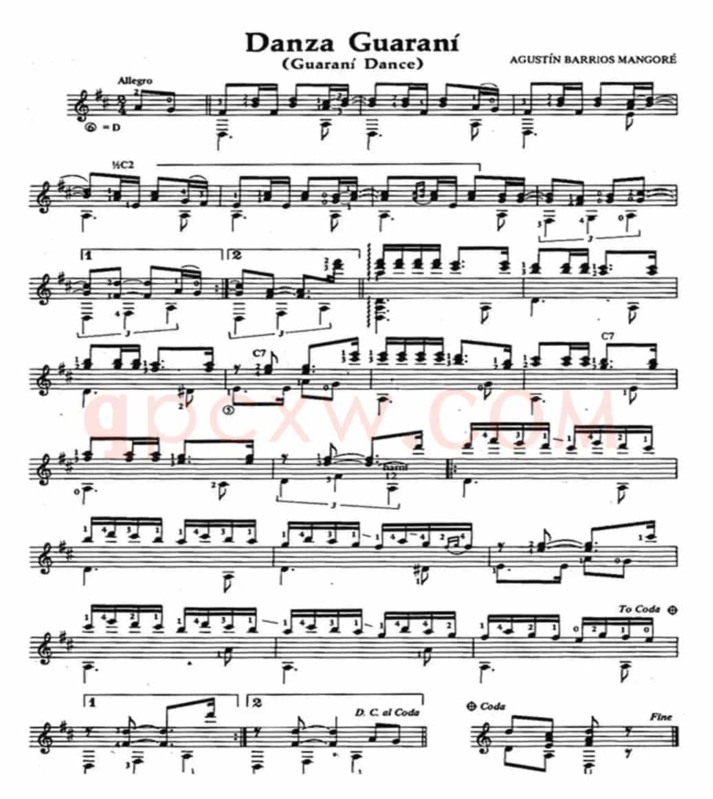 Danza Guarani（古典吉他）