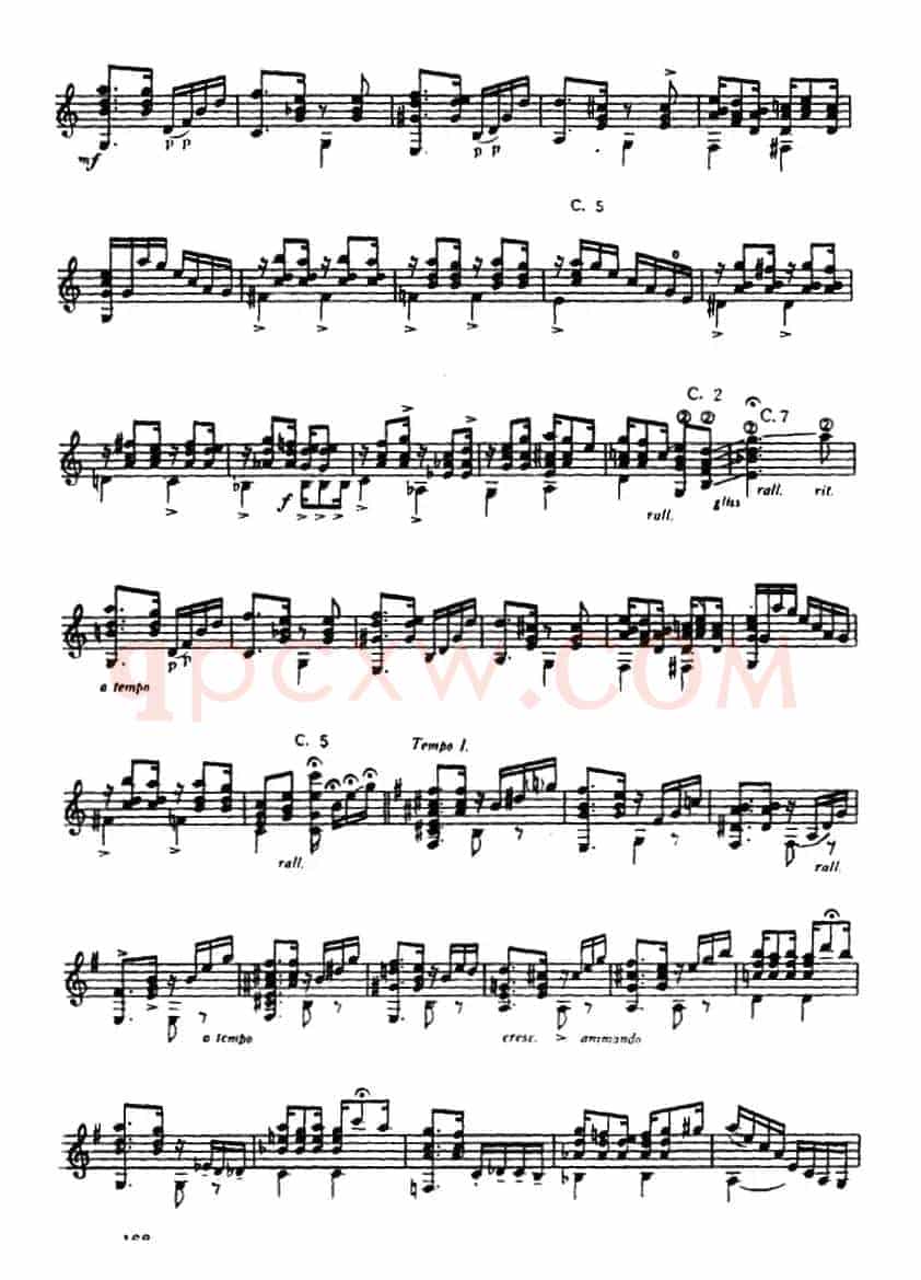肖罗舞曲第一号（古典吉它）