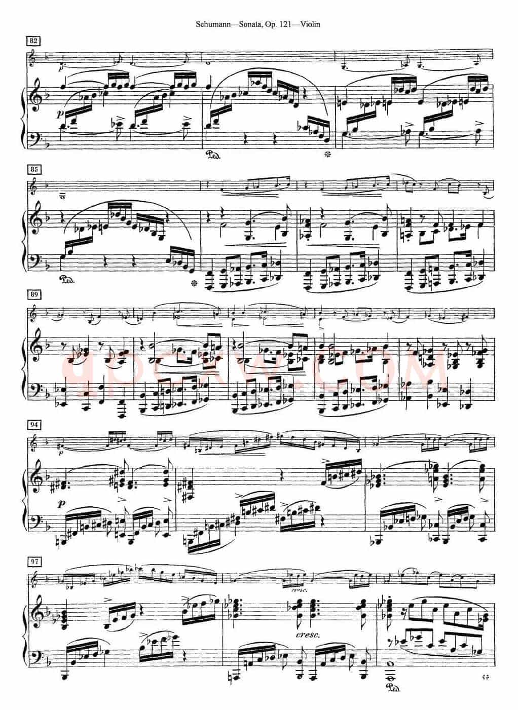 Violin Sonata Op.121（小提琴+钢琴伴奏）