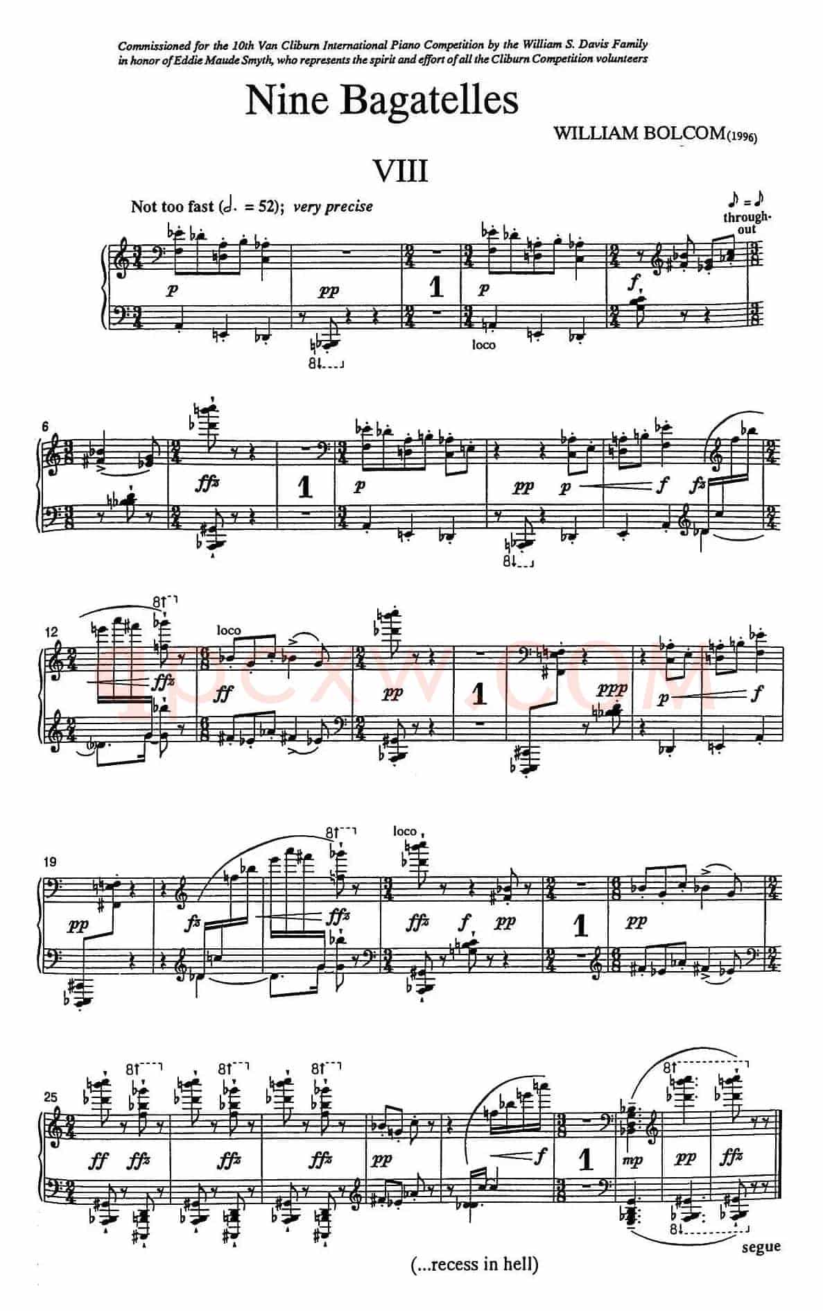Nine Bagatelles （9首小品）（Ⅷ）